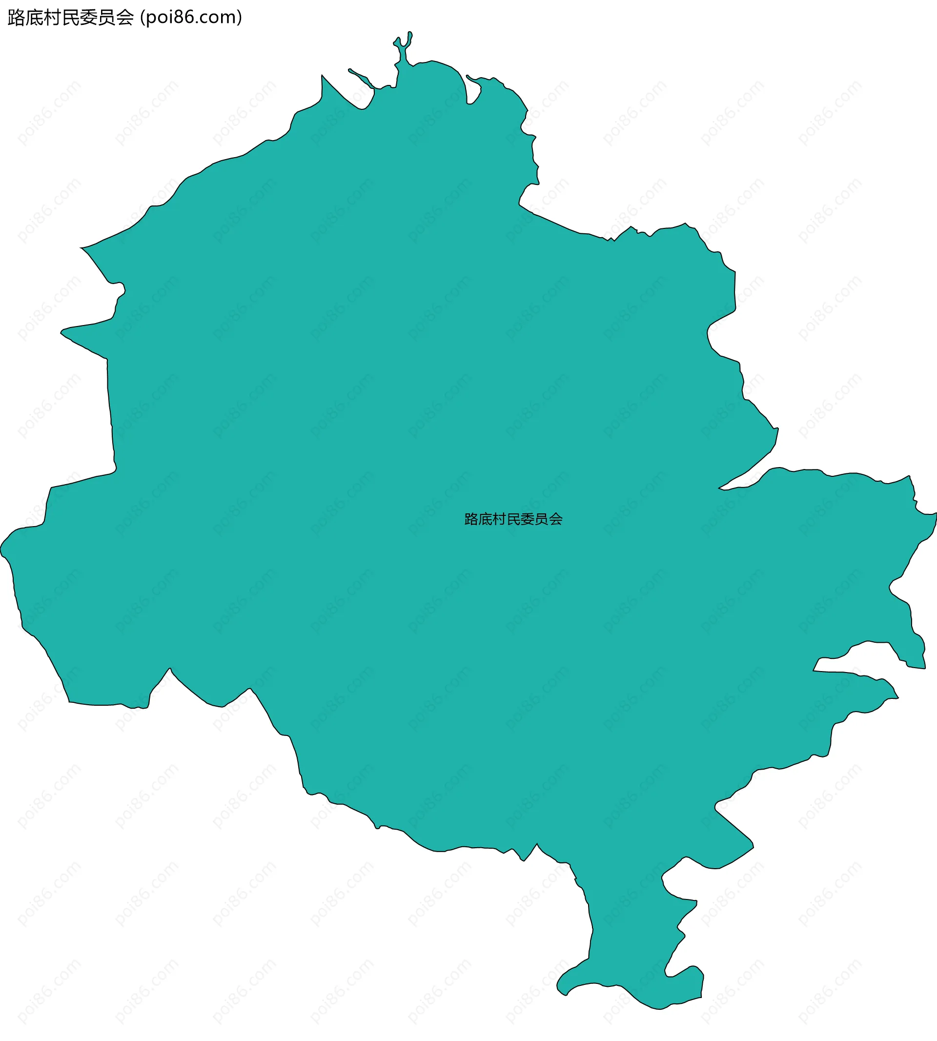 路底村民委员会边界地图