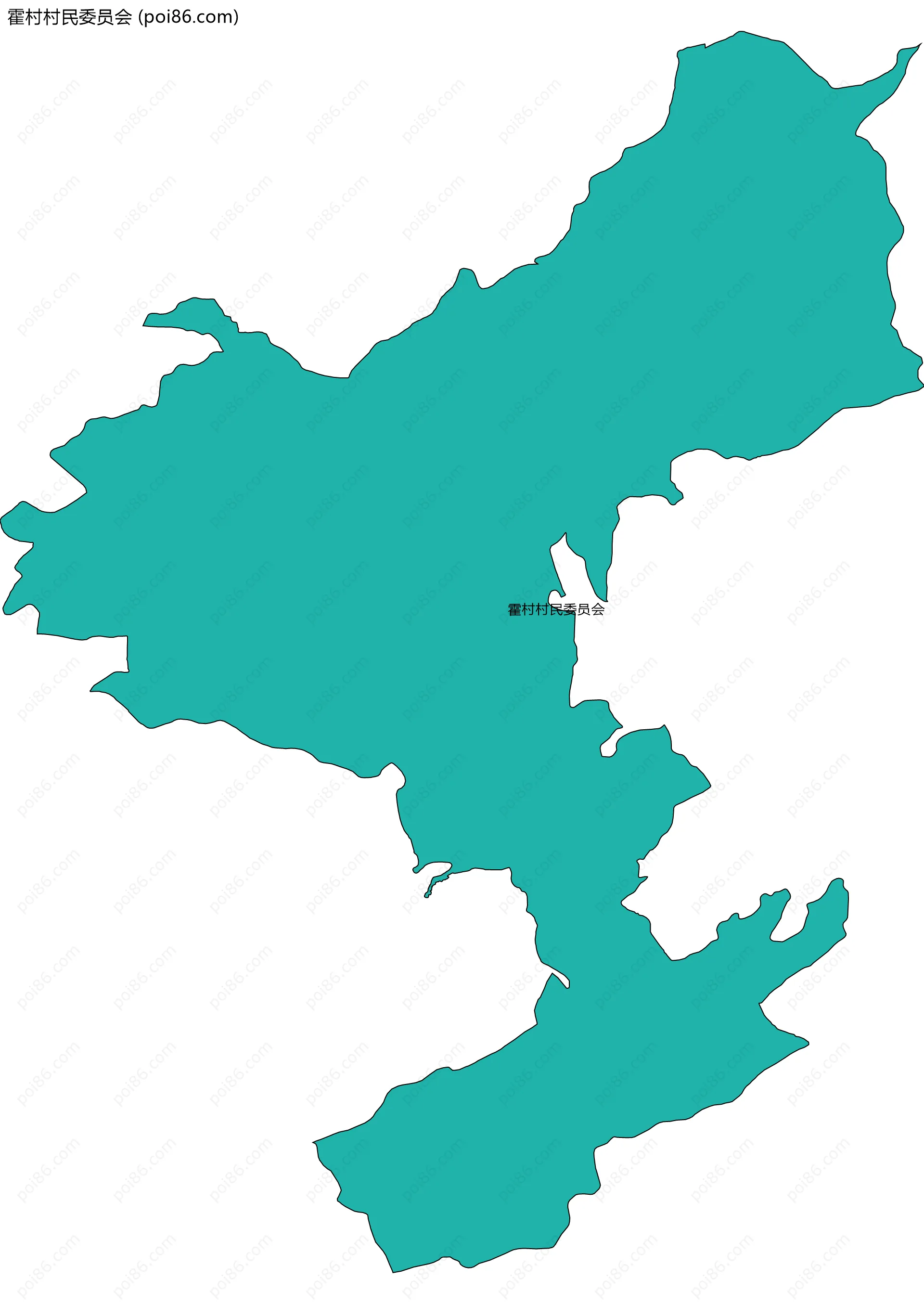 霍村村民委员会边界地图