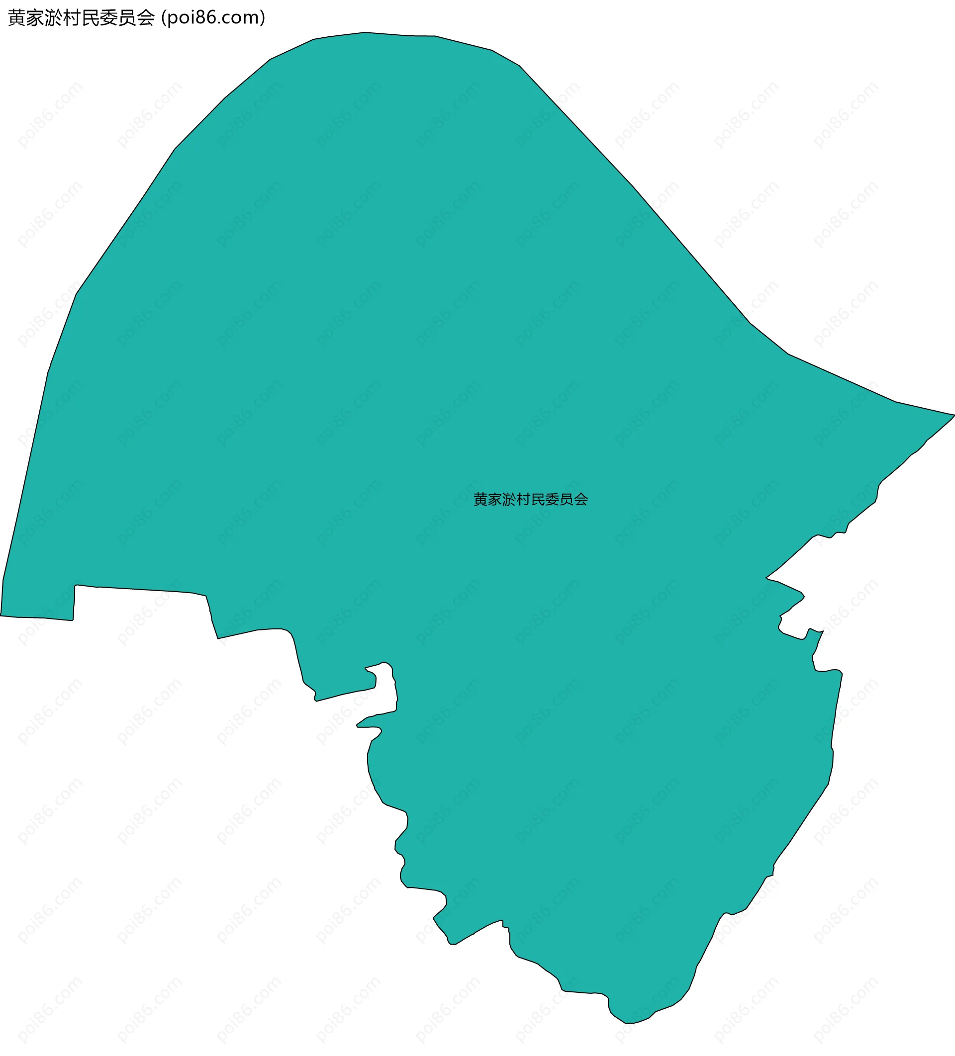 黄家淤村民委员会边界地图