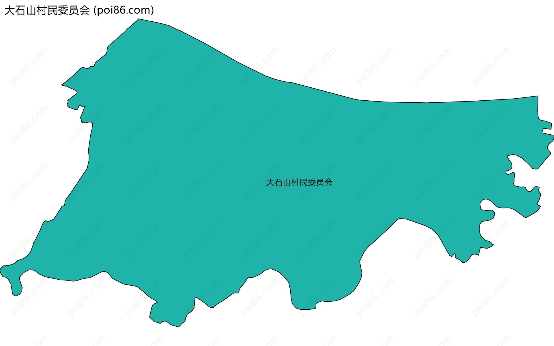 大石山村民委员会边界地图