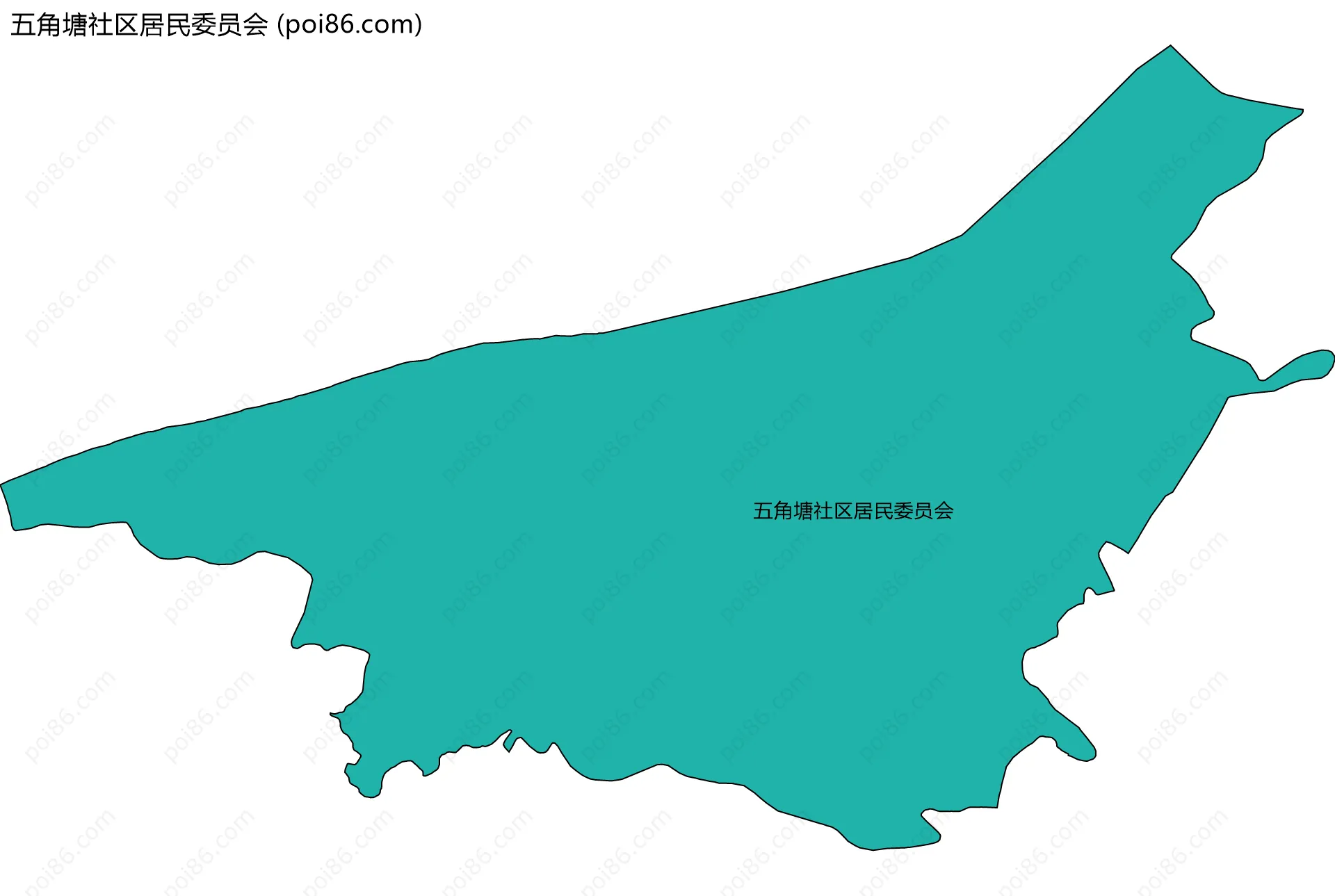 五角塘社区居民委员会边界地图
