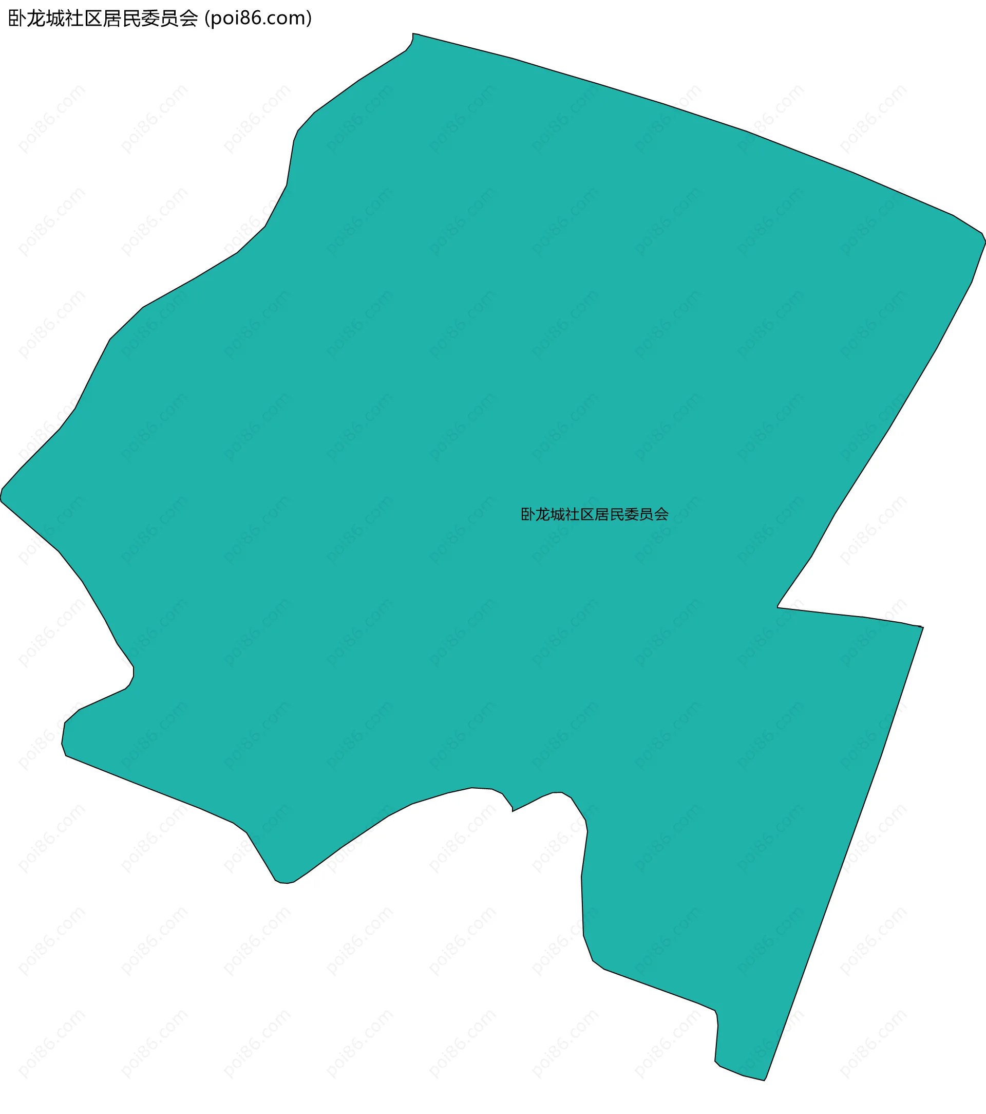 卧龙城社区居民委员会边界地图