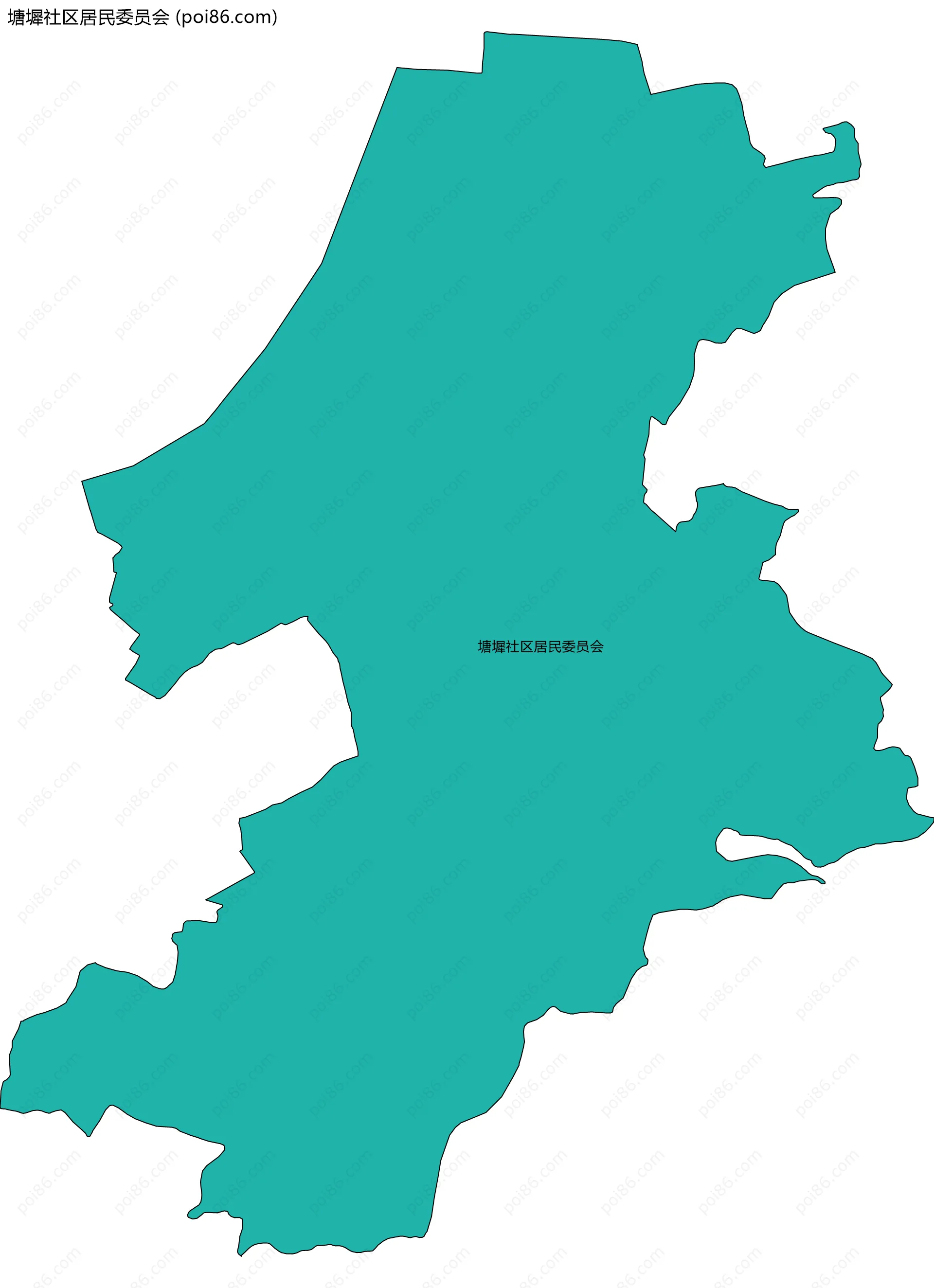 塘墀社区居民委员会边界地图