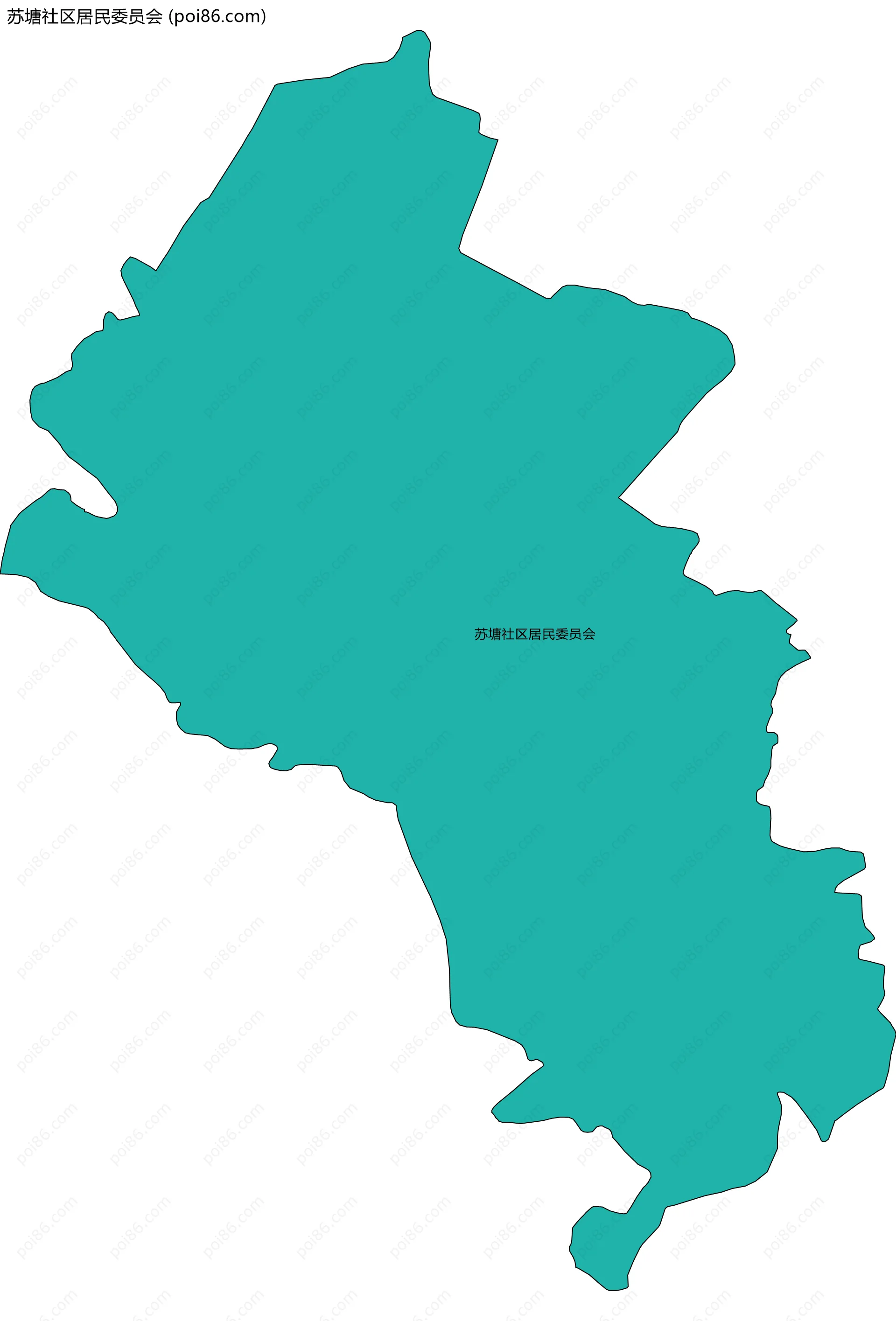 苏塘社区居民委员会边界地图