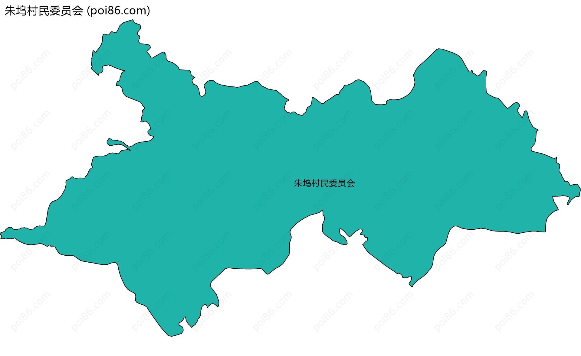 朱坞村民委员会边界地图