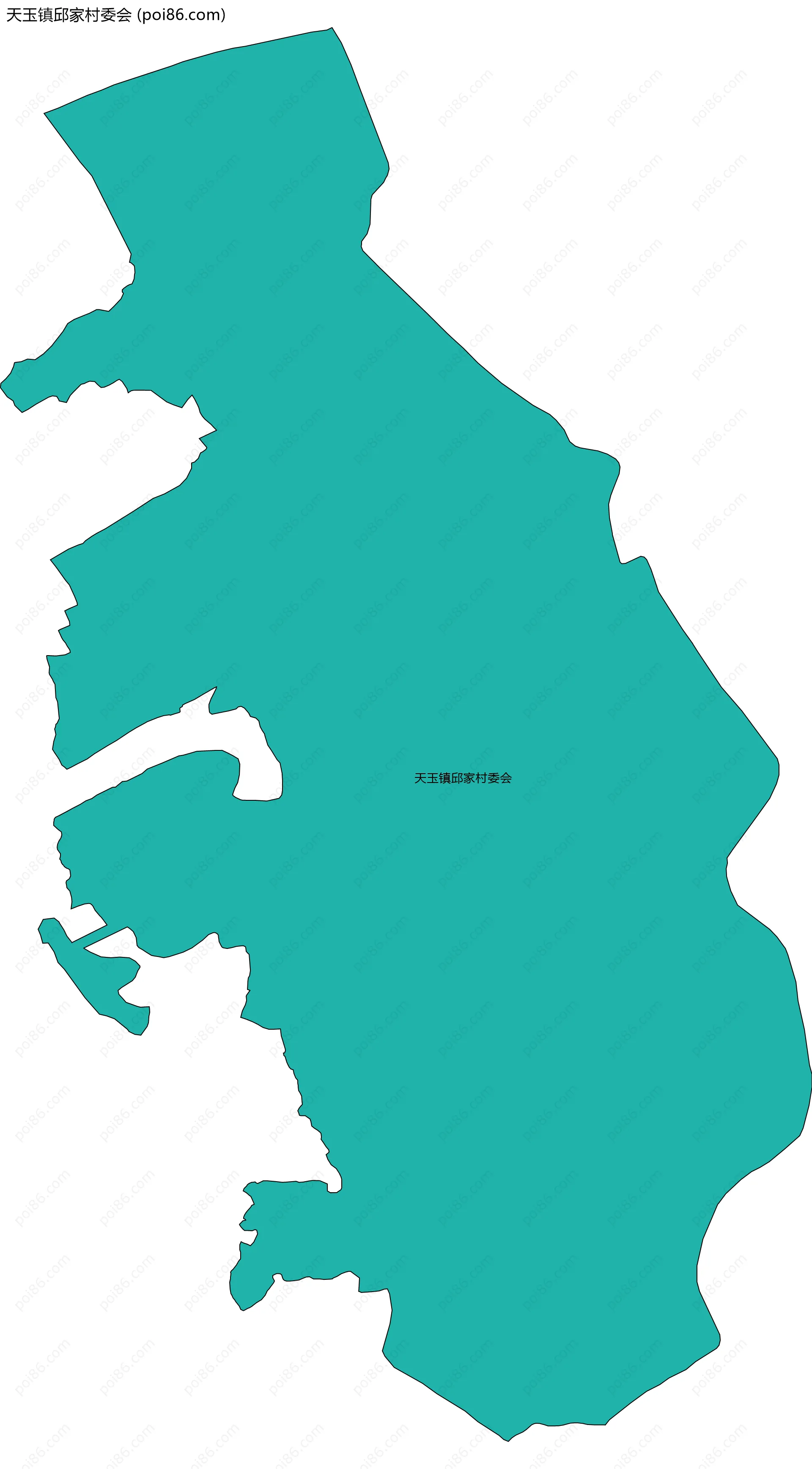 天玉镇邱家村委会边界地图