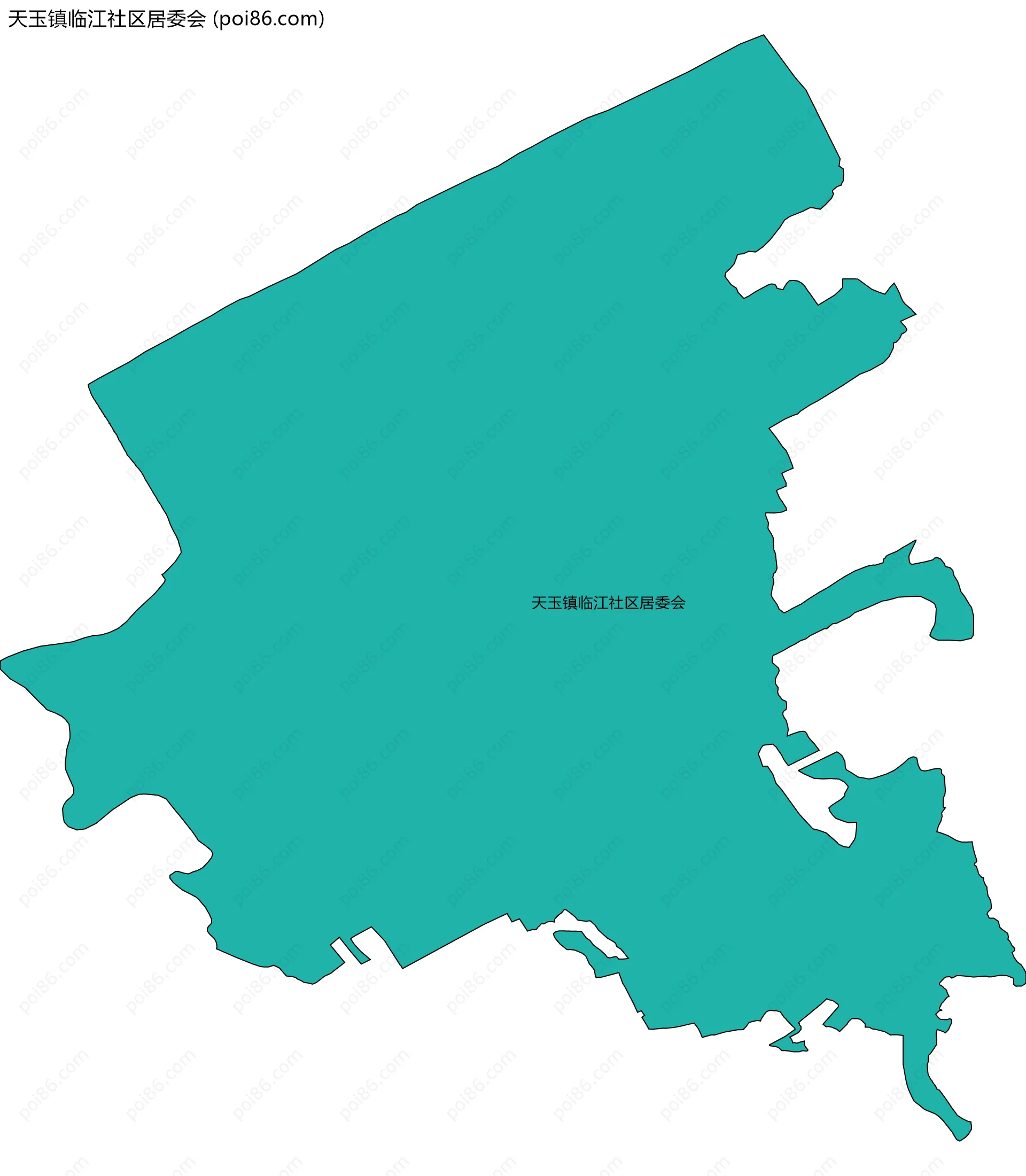 天玉镇临江社区居委会边界地图