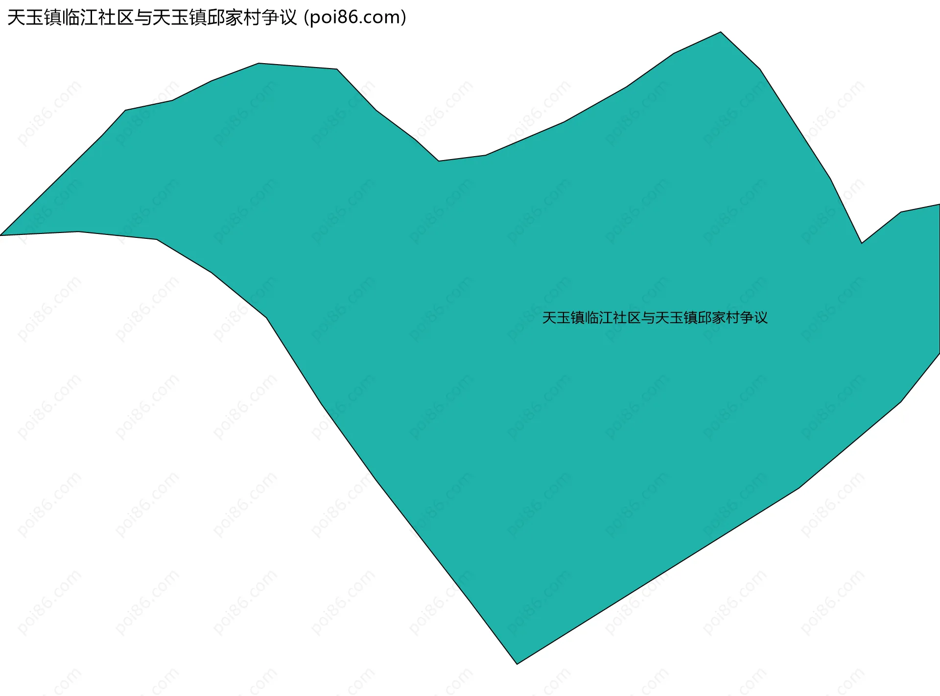 天玉镇临江社区与天玉镇邱家村争议边界地图