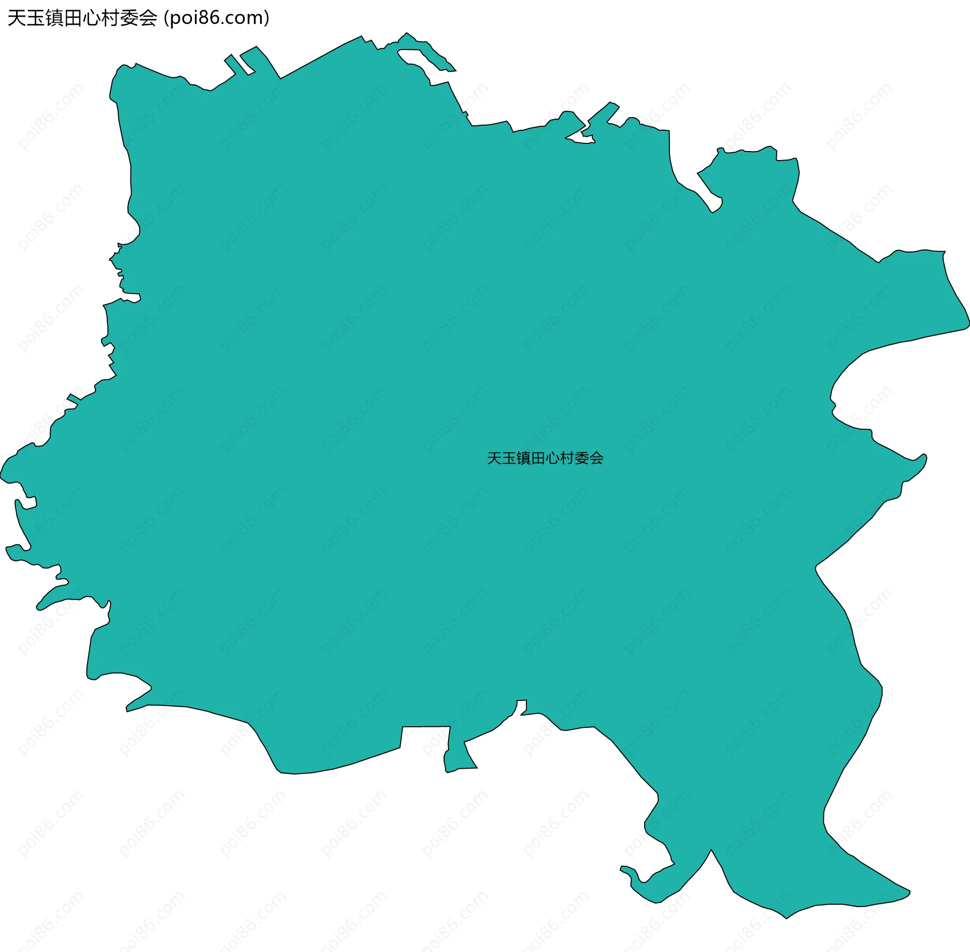 天玉镇田心村委会边界地图