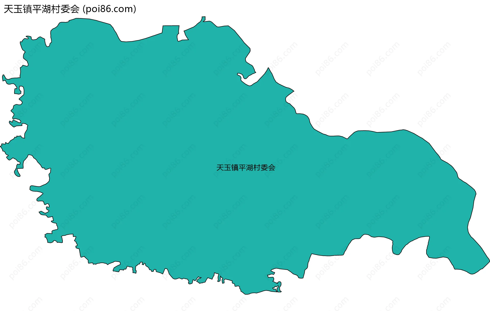 天玉镇平湖村委会边界地图