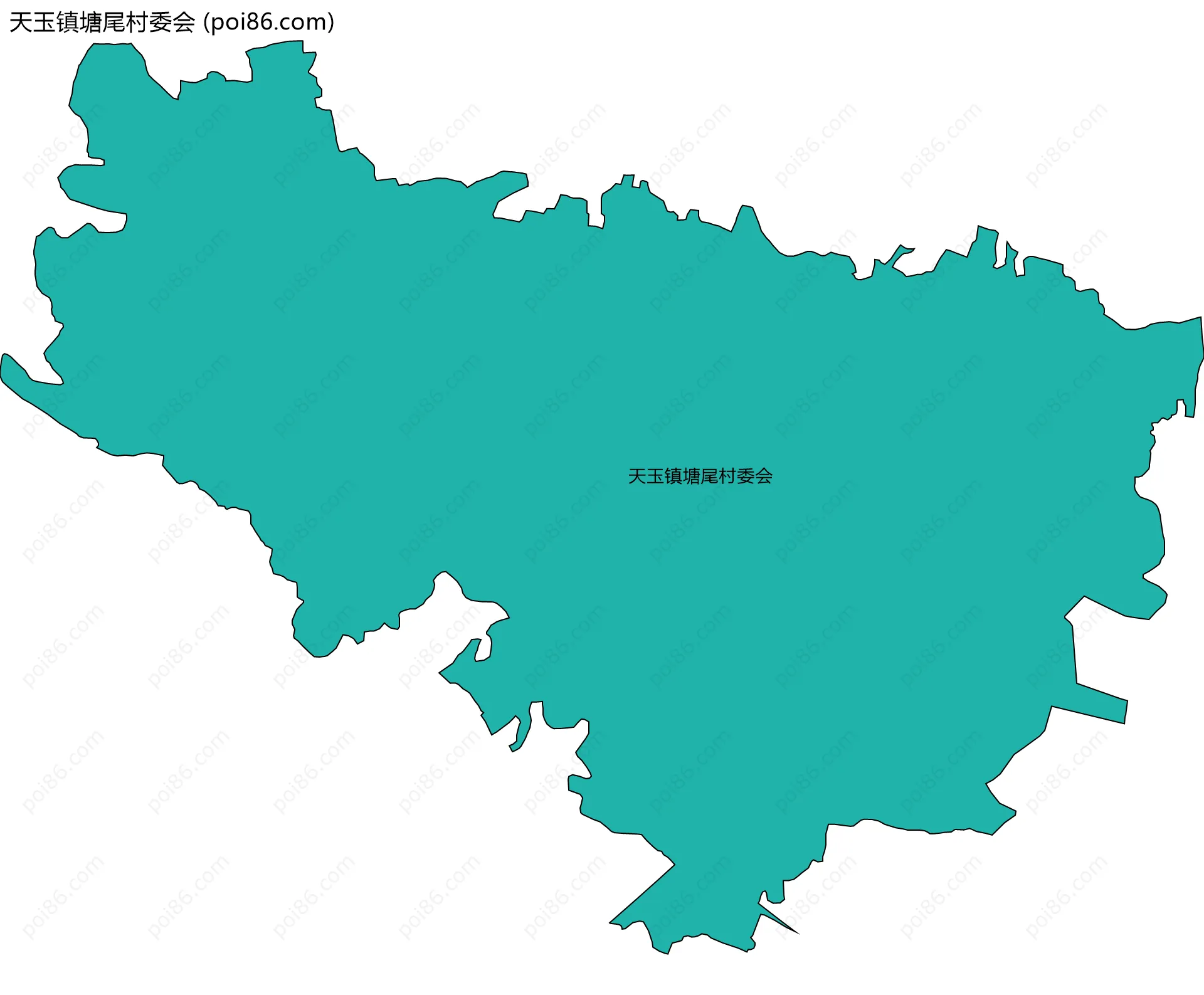 天玉镇塘尾村委会边界地图