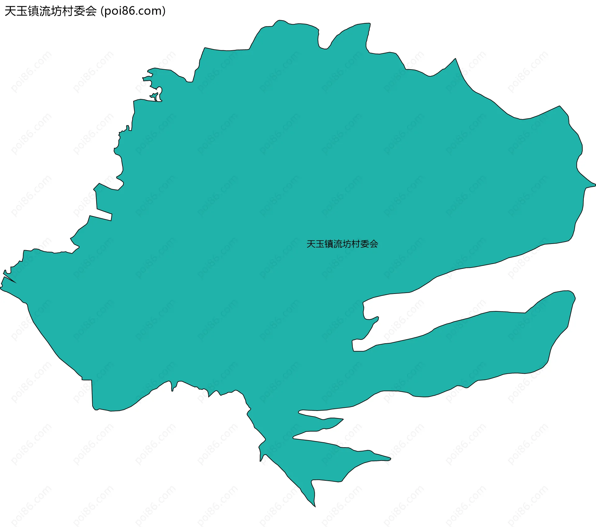 天玉镇流坊村委会边界地图
