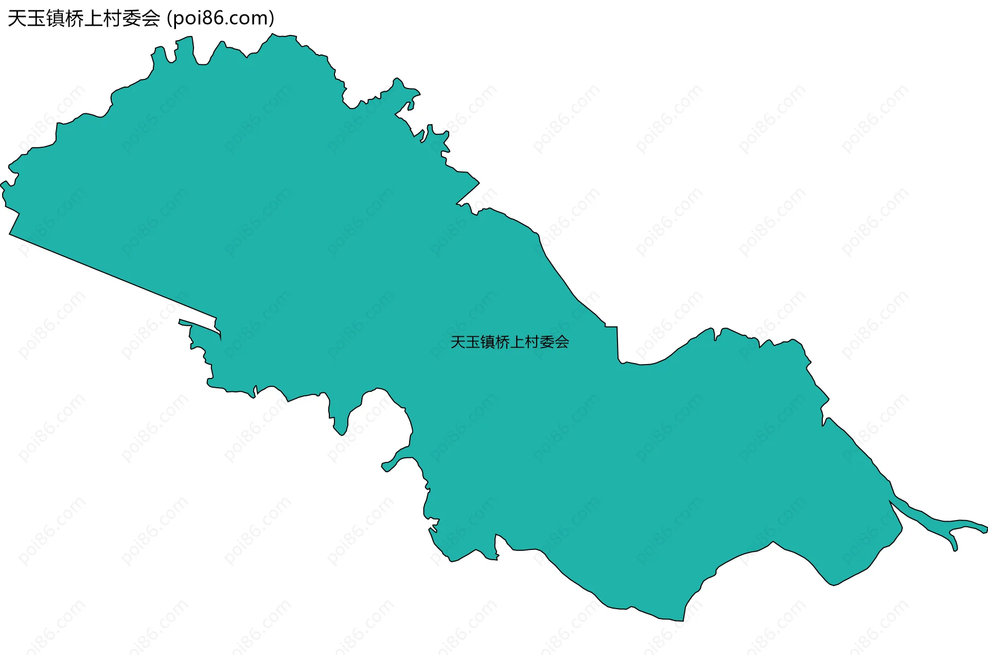 天玉镇桥上村委会边界地图