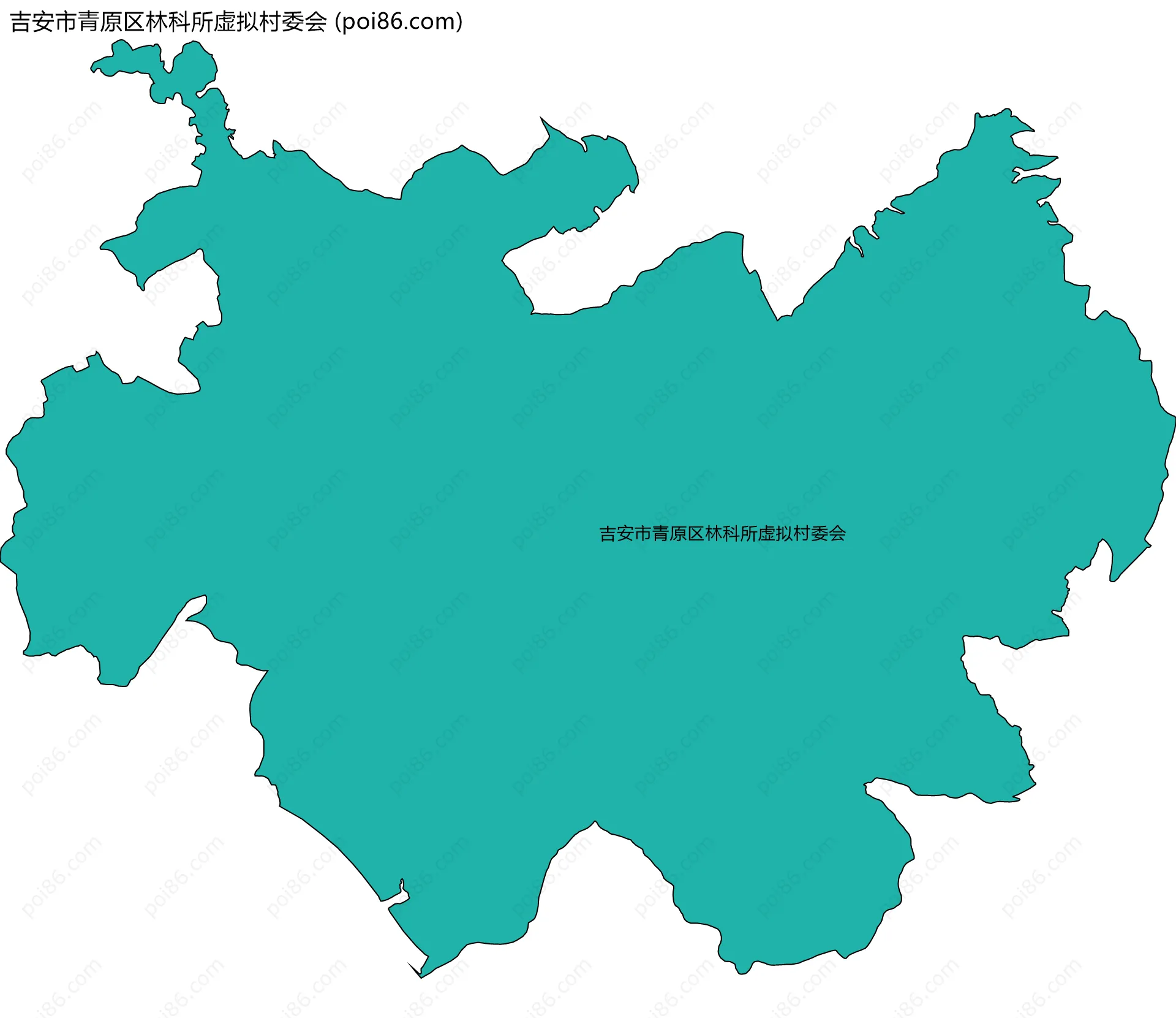 吉安市青原区林科所虚拟村委会边界地图