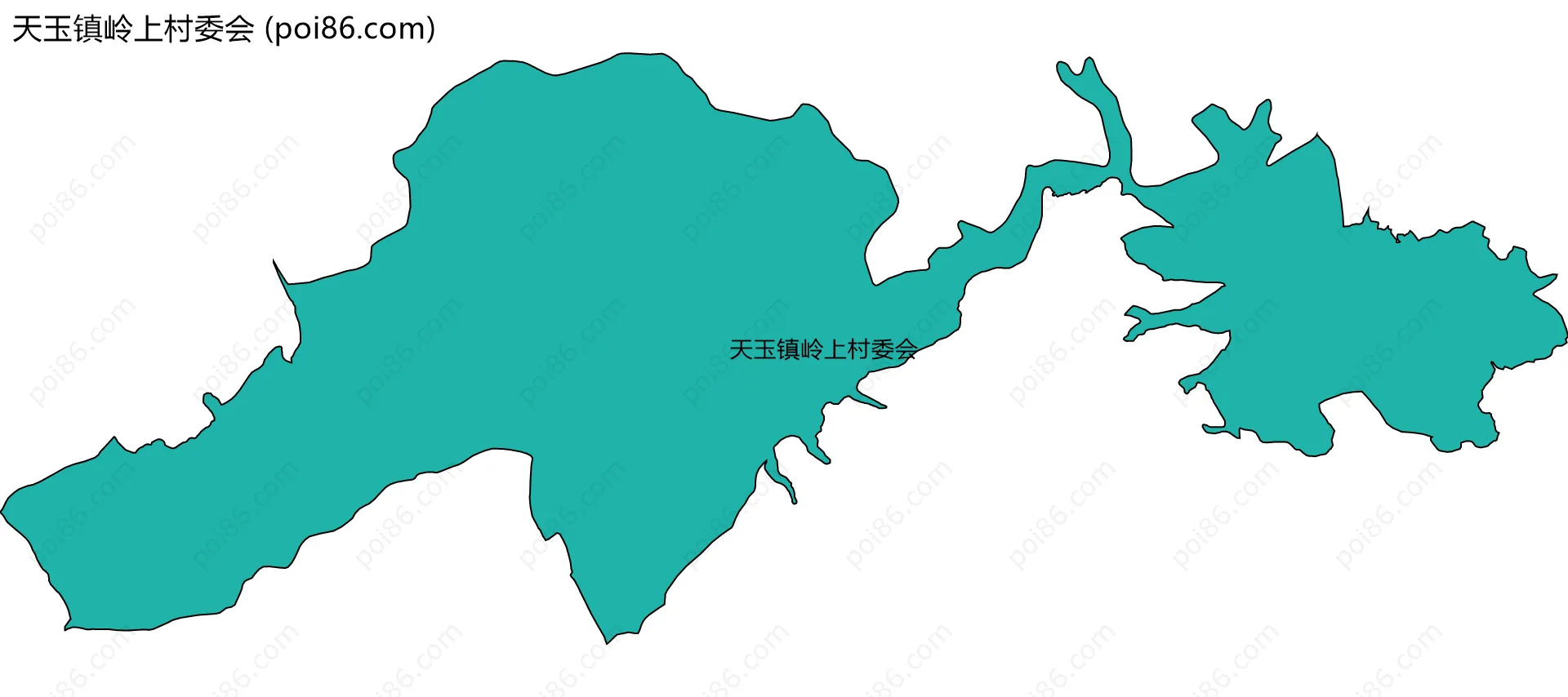 天玉镇岭上村委会边界地图