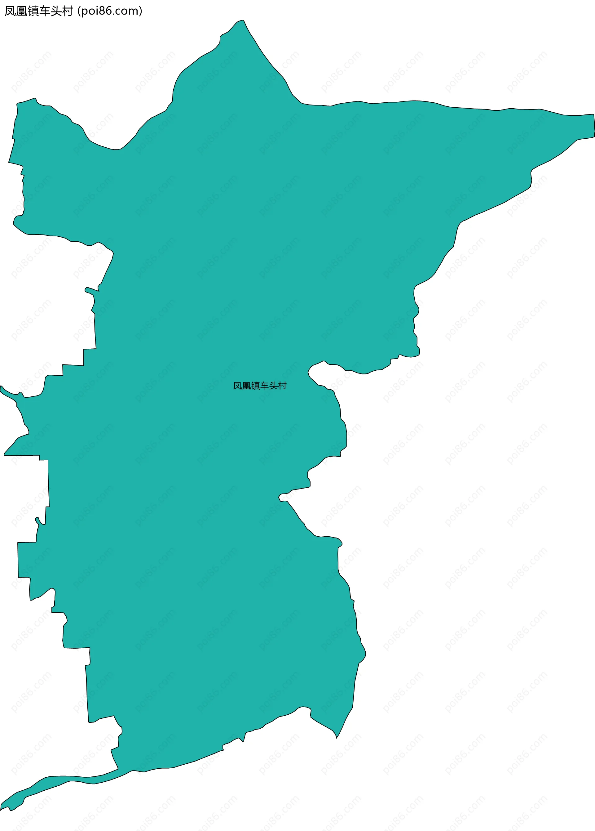 凤凰镇车头村边界地图