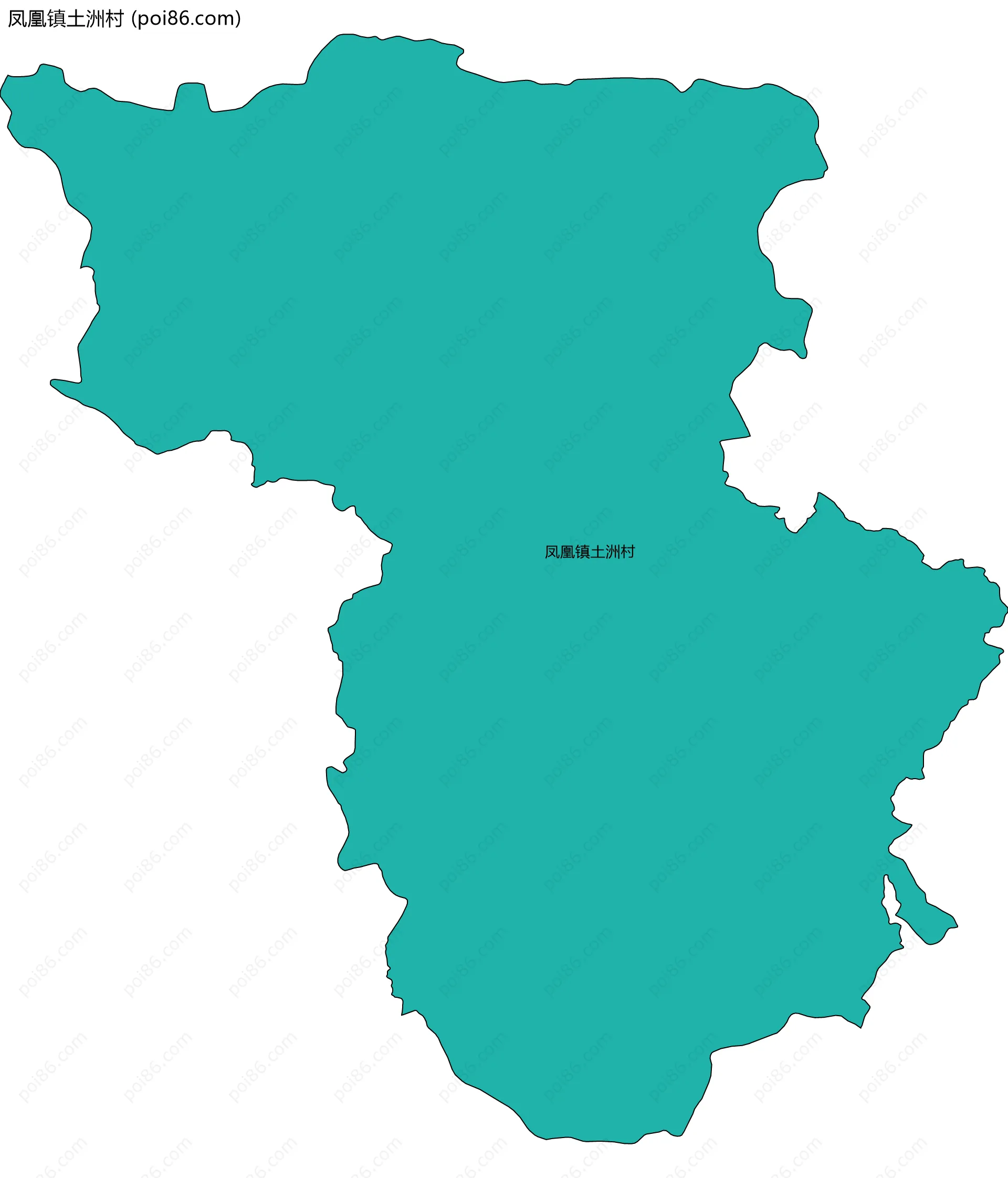 凤凰镇土洲村边界地图