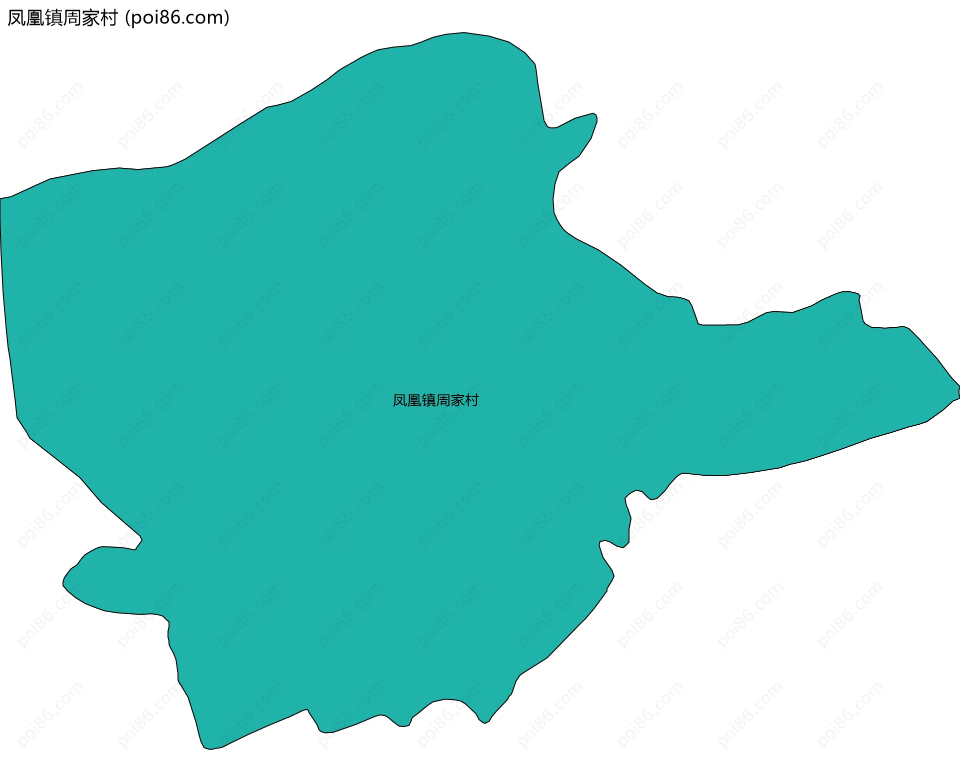 凤凰镇周家村边界地图