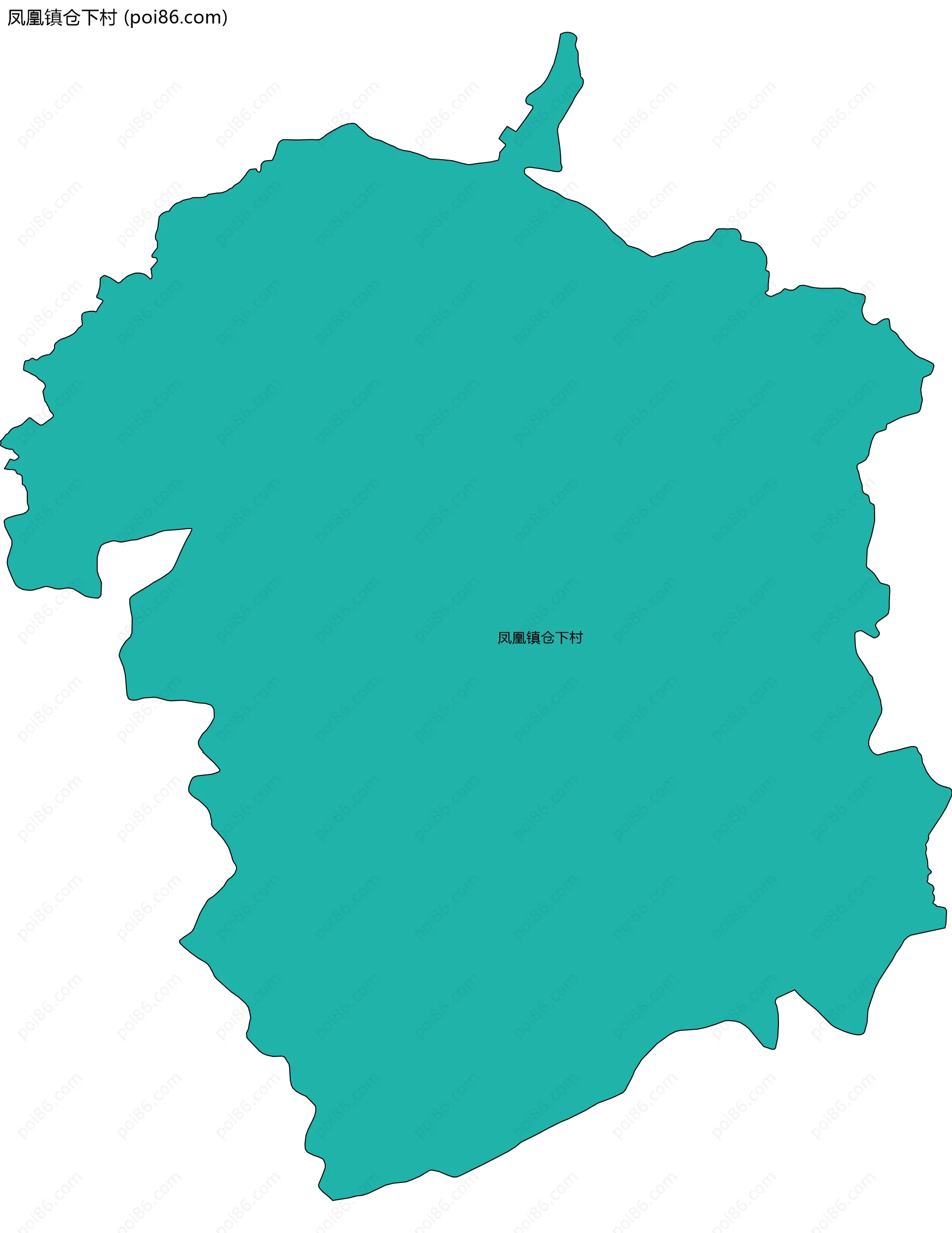 凤凰镇仓下村边界地图