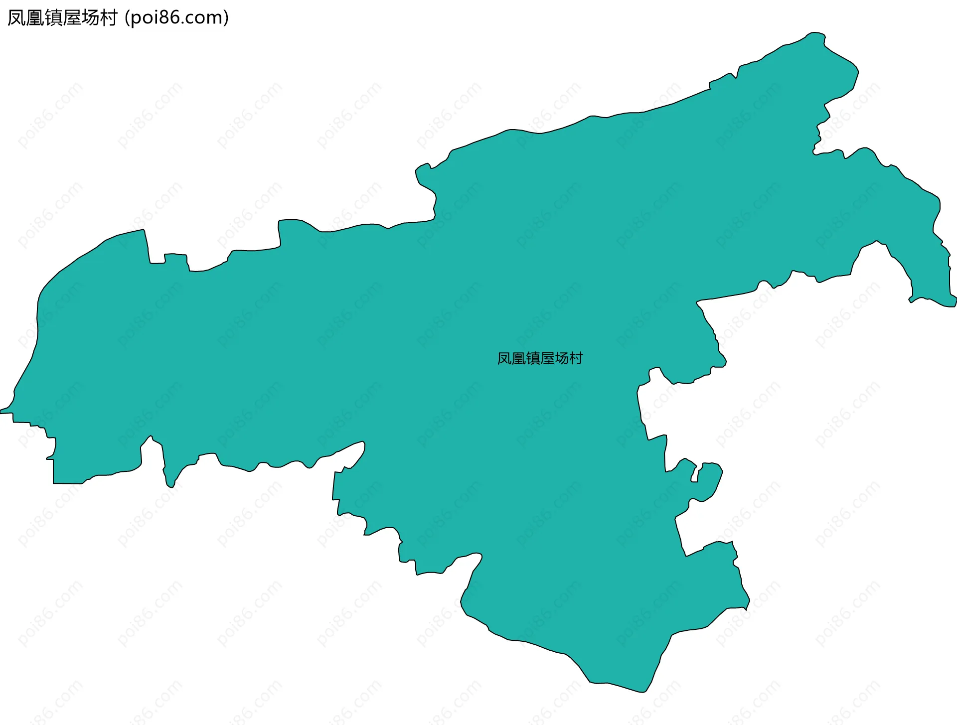 凤凰镇屋场村边界地图