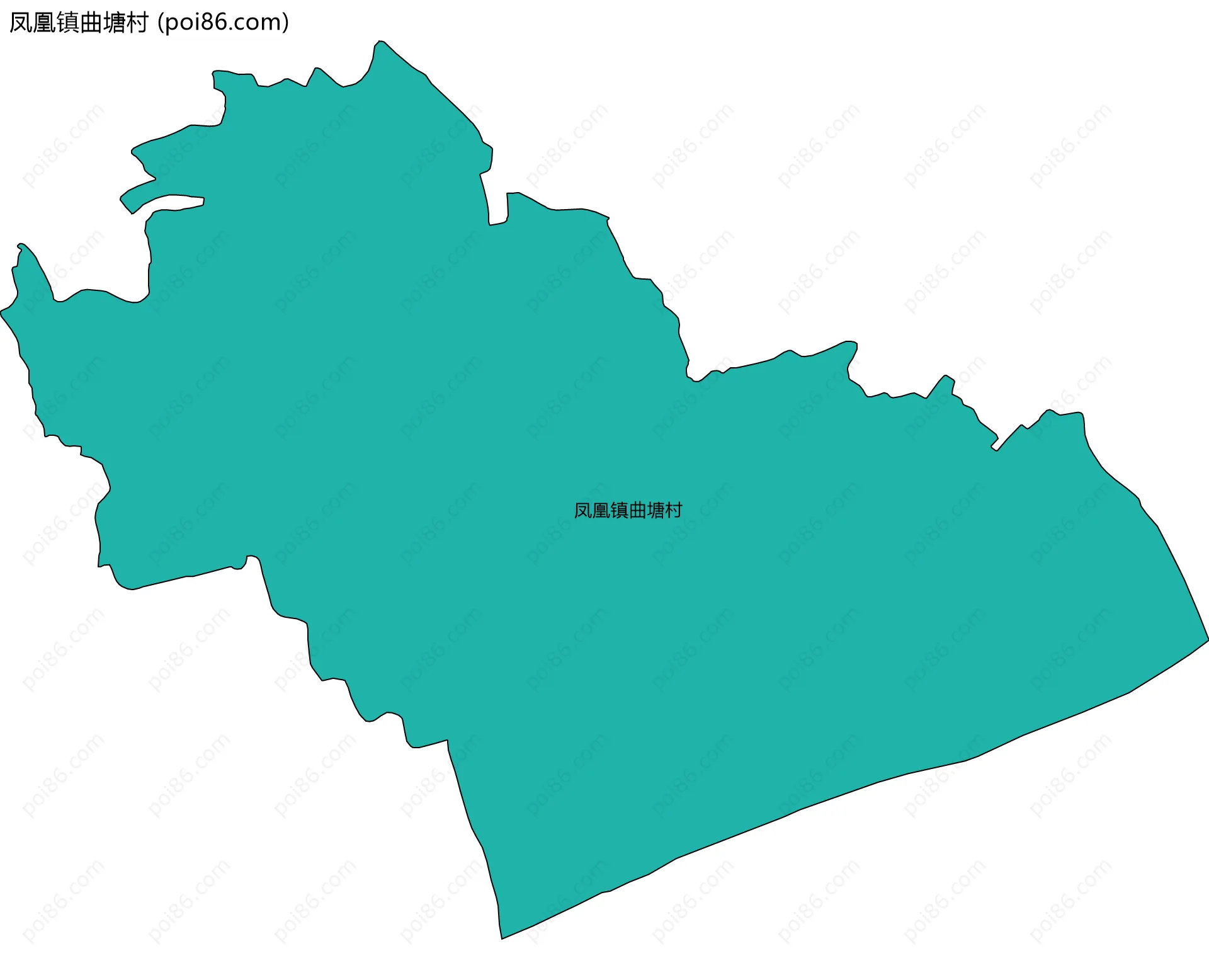 凤凰镇曲塘村边界地图