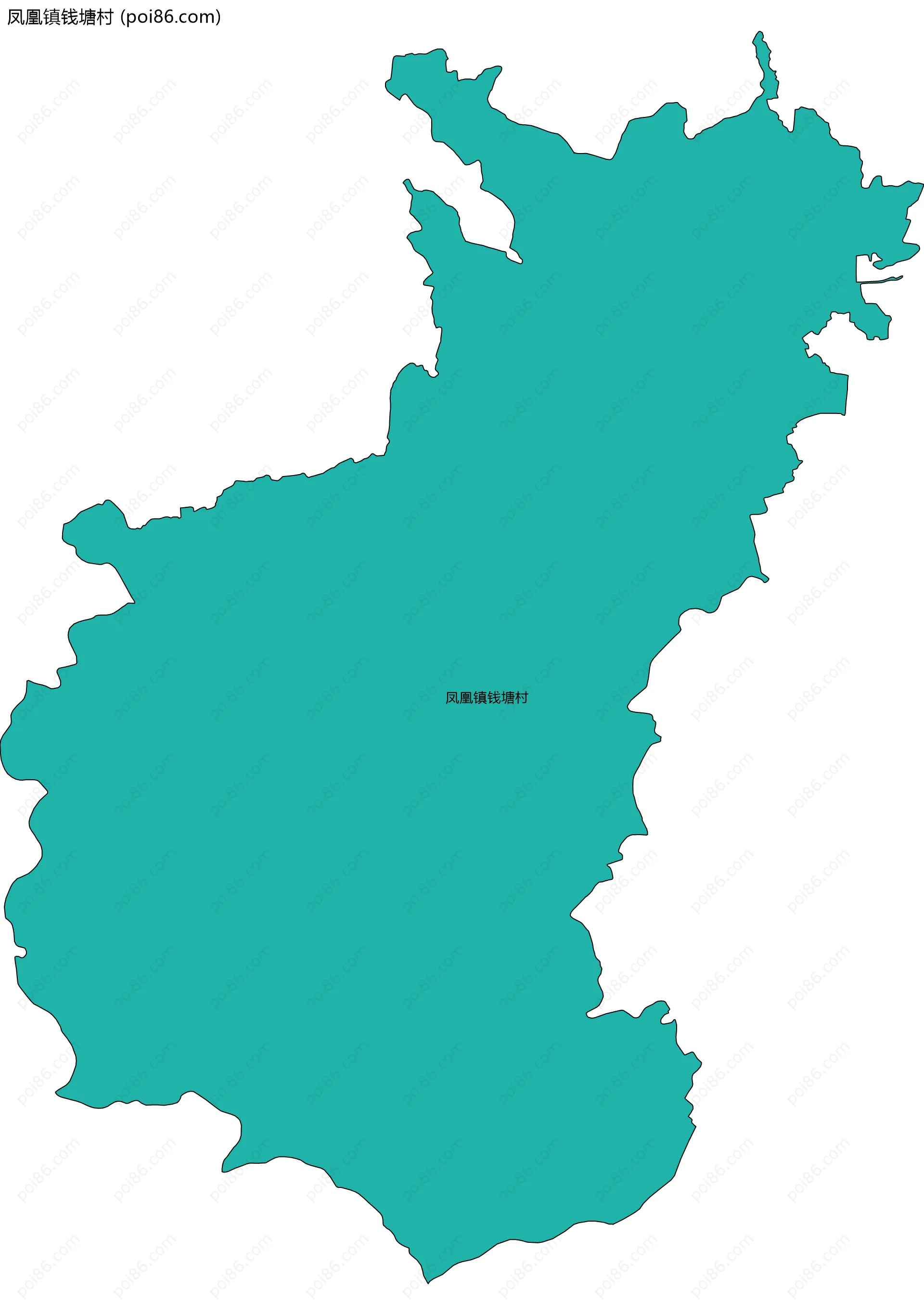 凤凰镇钱塘村边界地图
