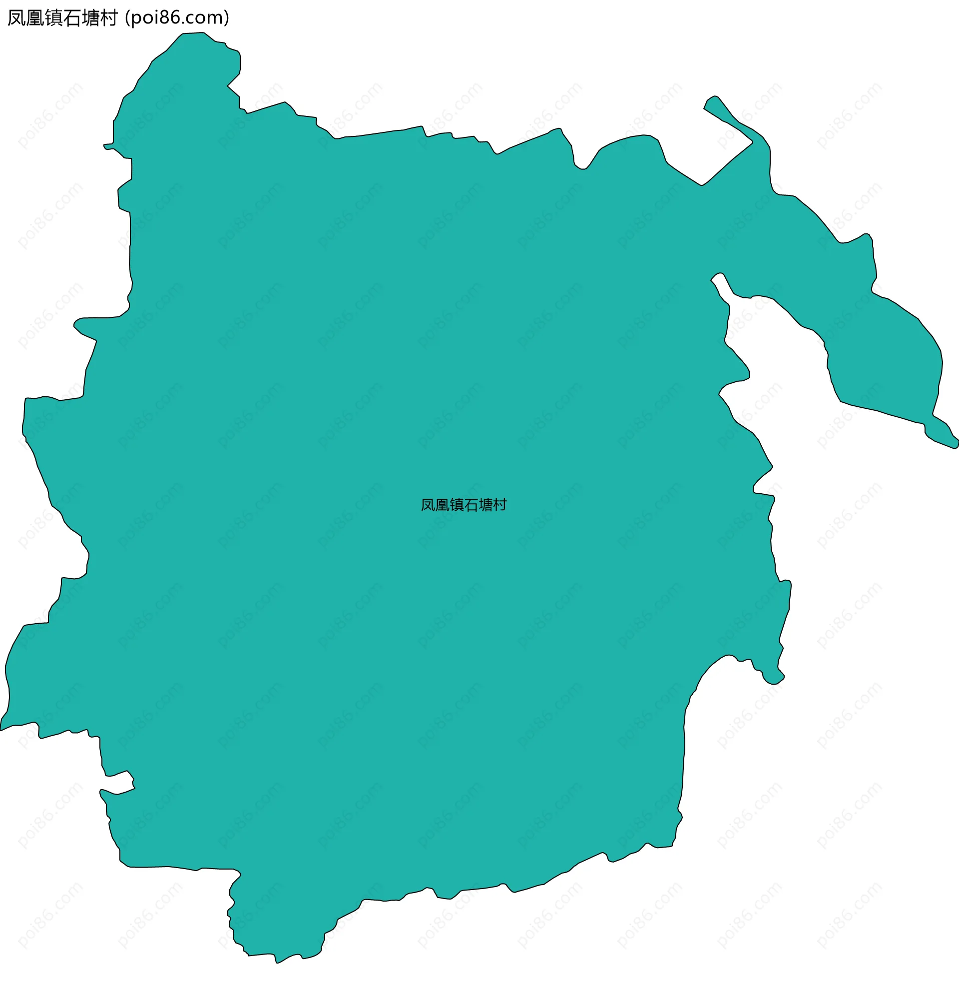 凤凰镇石塘村边界地图