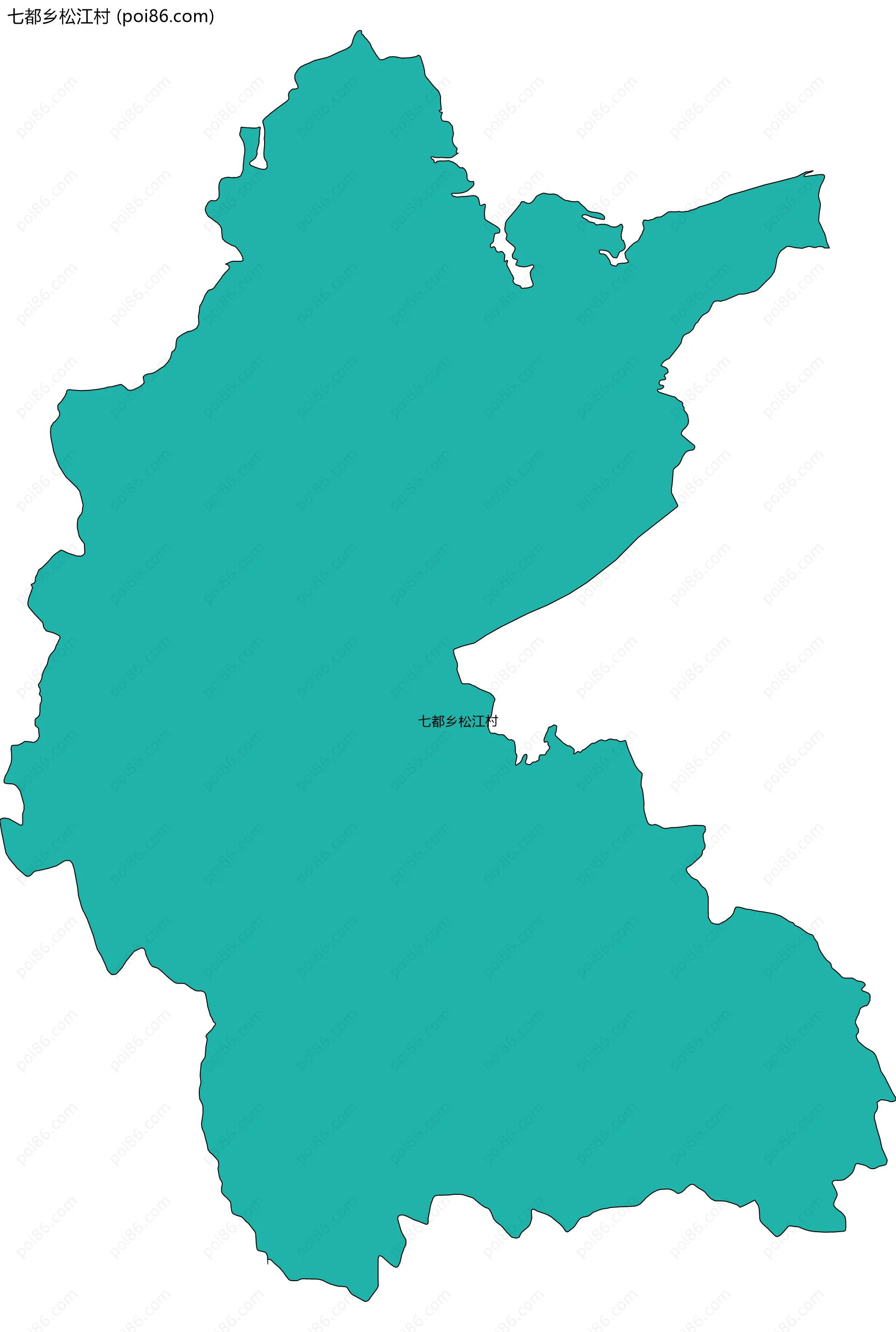 七都乡松江村边界地图