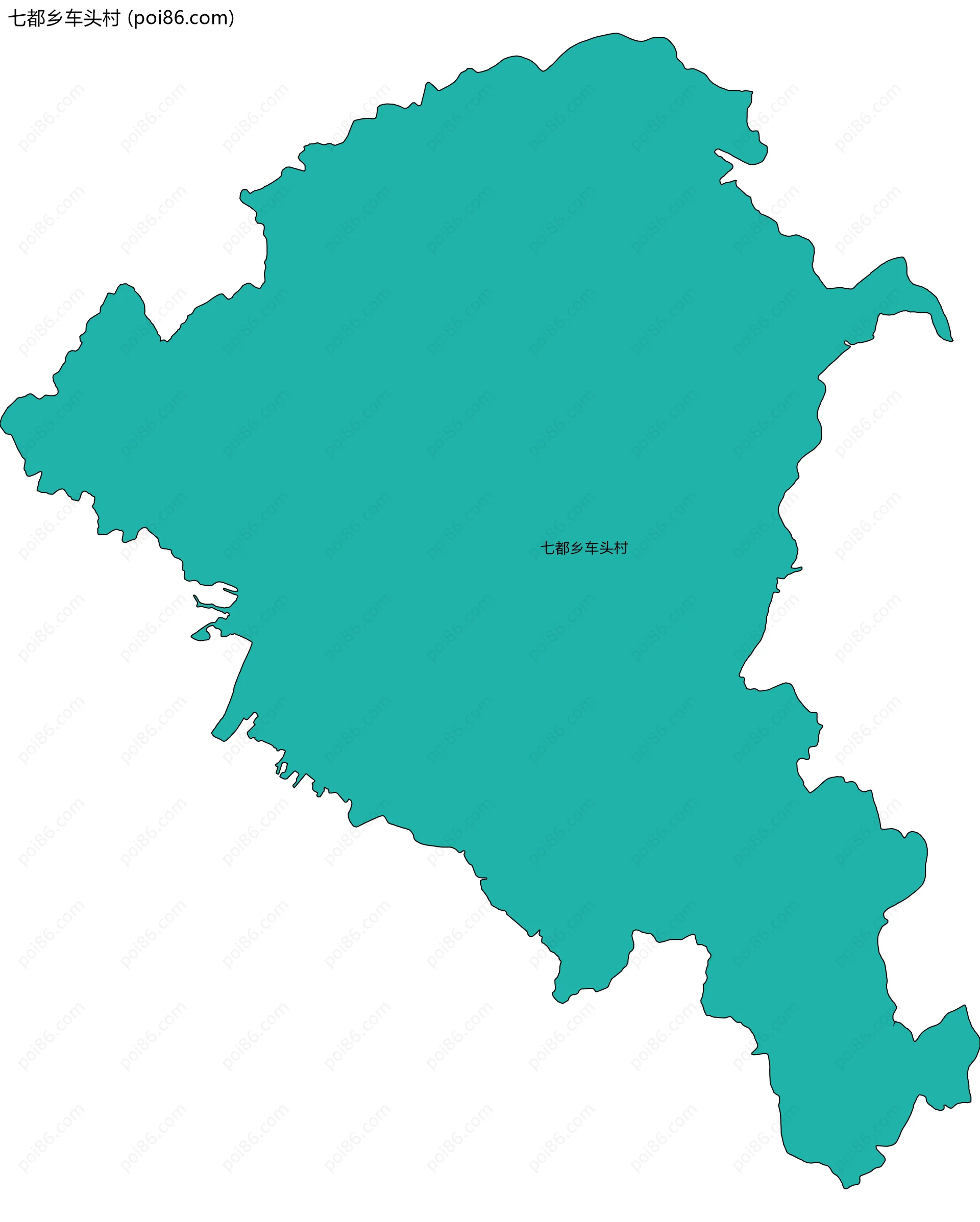 七都乡车头村边界地图