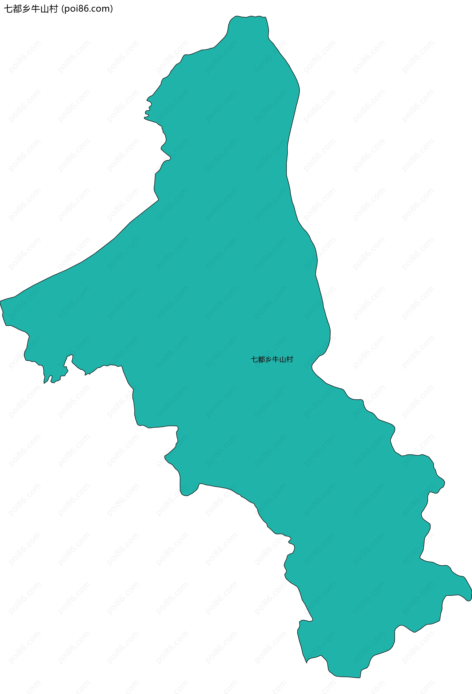 七都乡牛山村边界地图