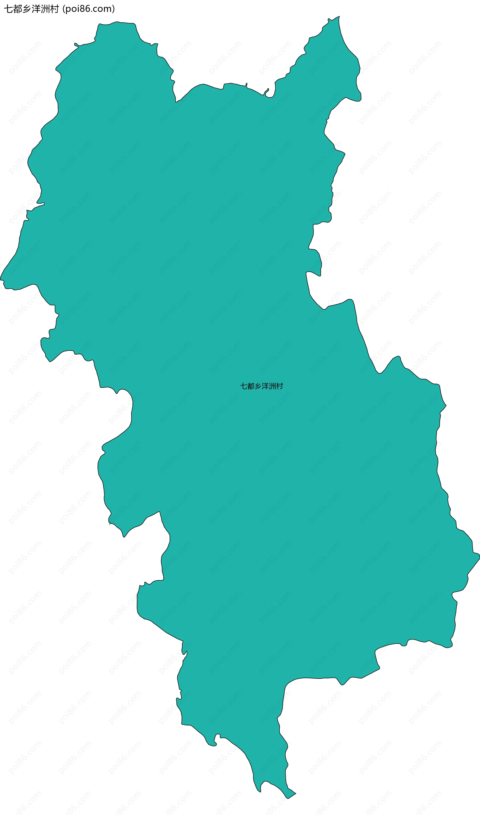 七都乡洋洲村边界地图