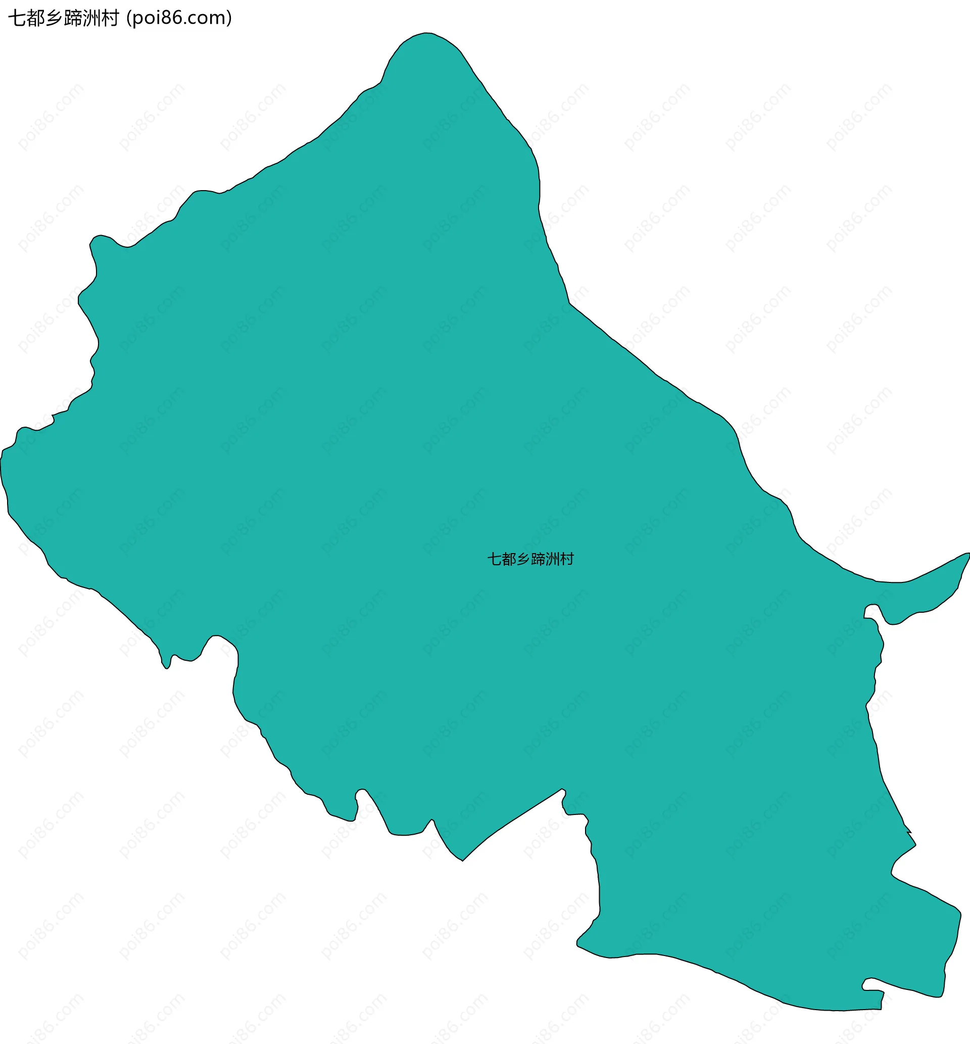 七都乡蹄洲村边界地图