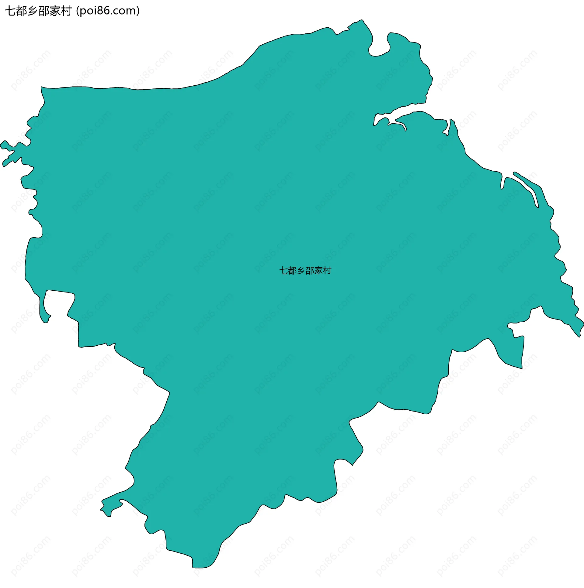 七都乡邵家村边界地图