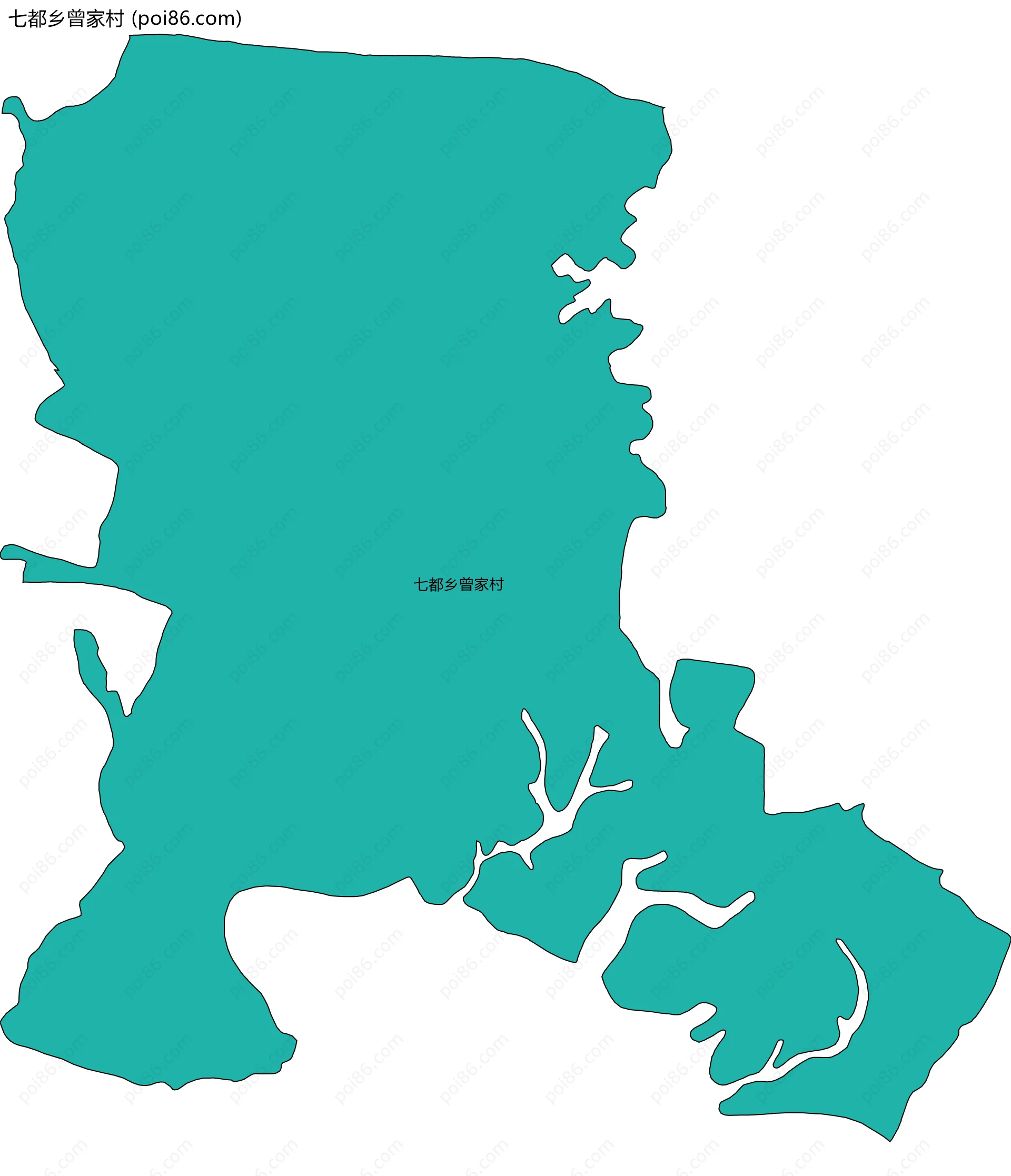 七都乡曾家村边界地图