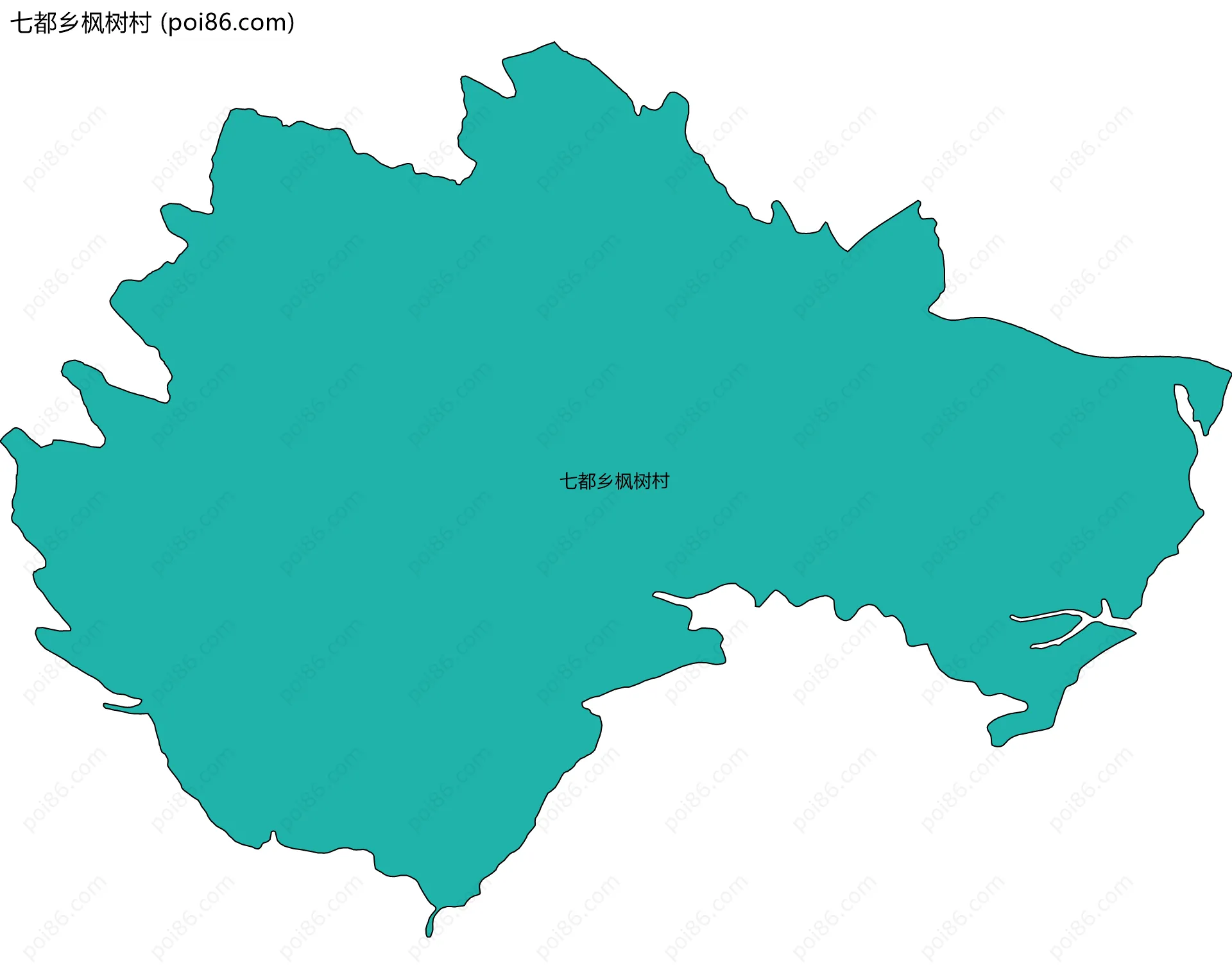 七都乡枫树村边界地图