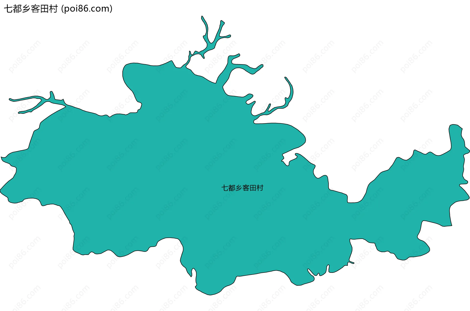 七都乡客田村边界地图