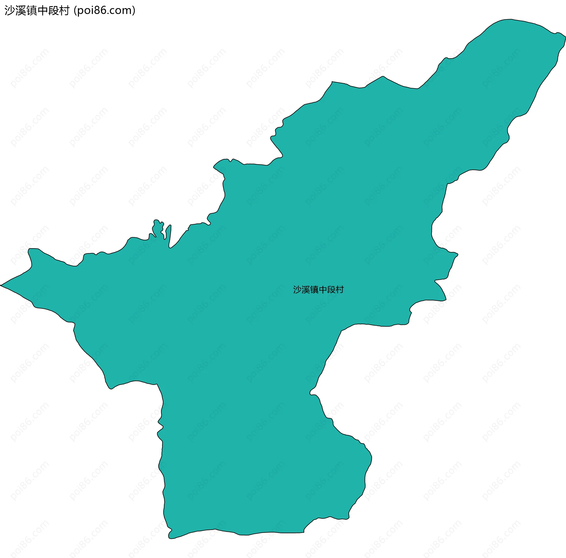 沙溪镇中段村边界地图