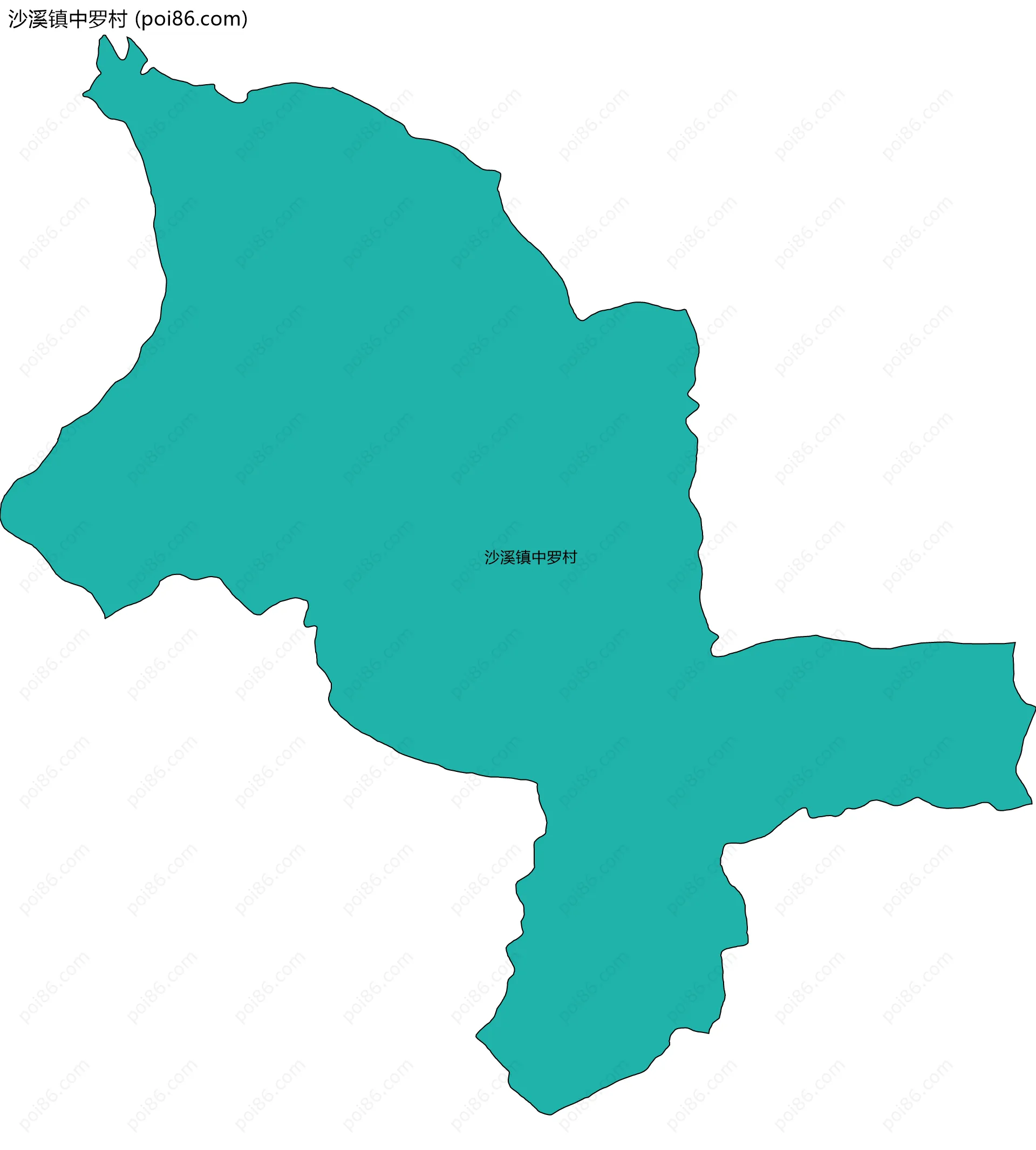沙溪镇中罗村边界地图