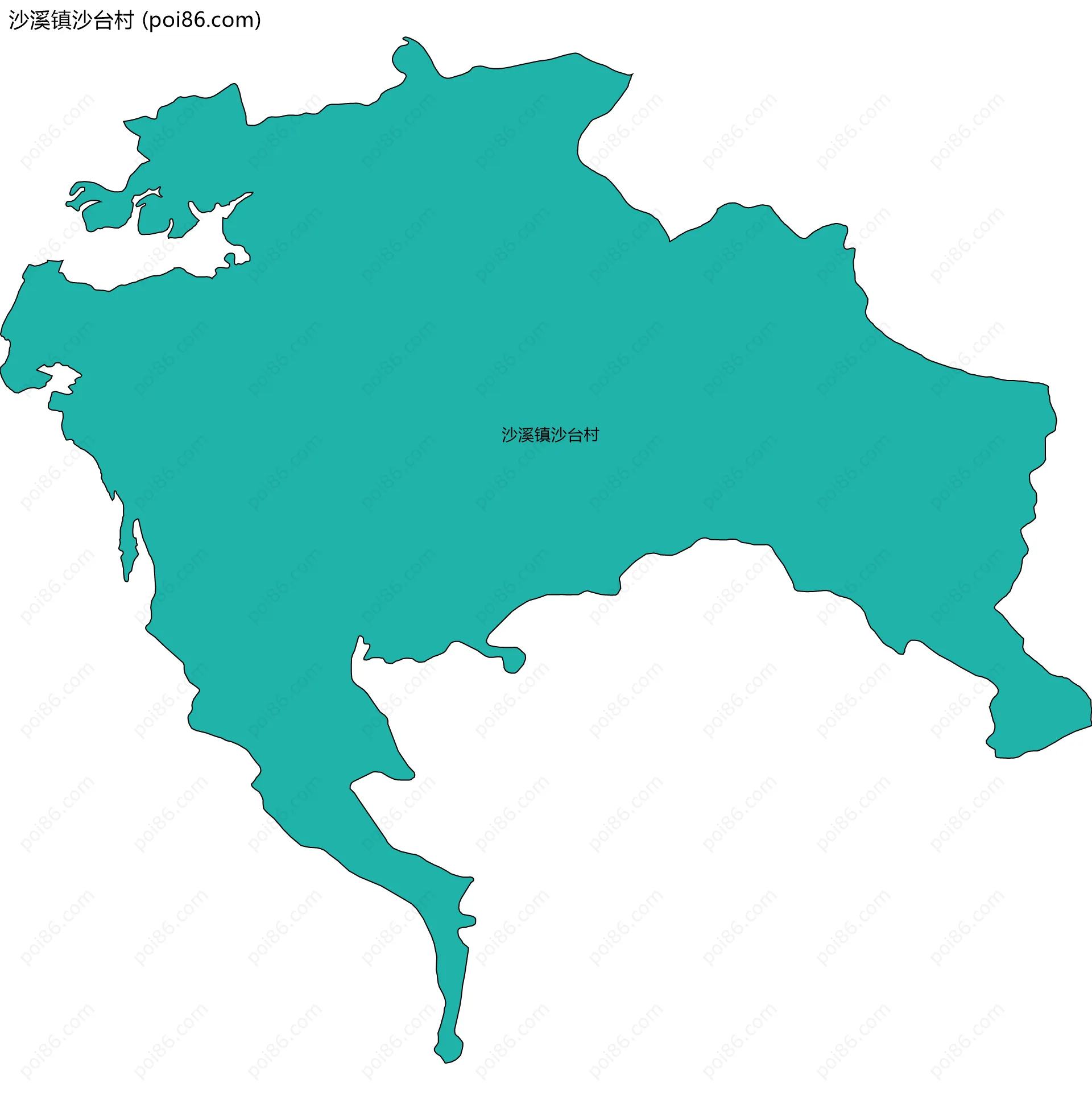 沙溪镇沙台村边界地图