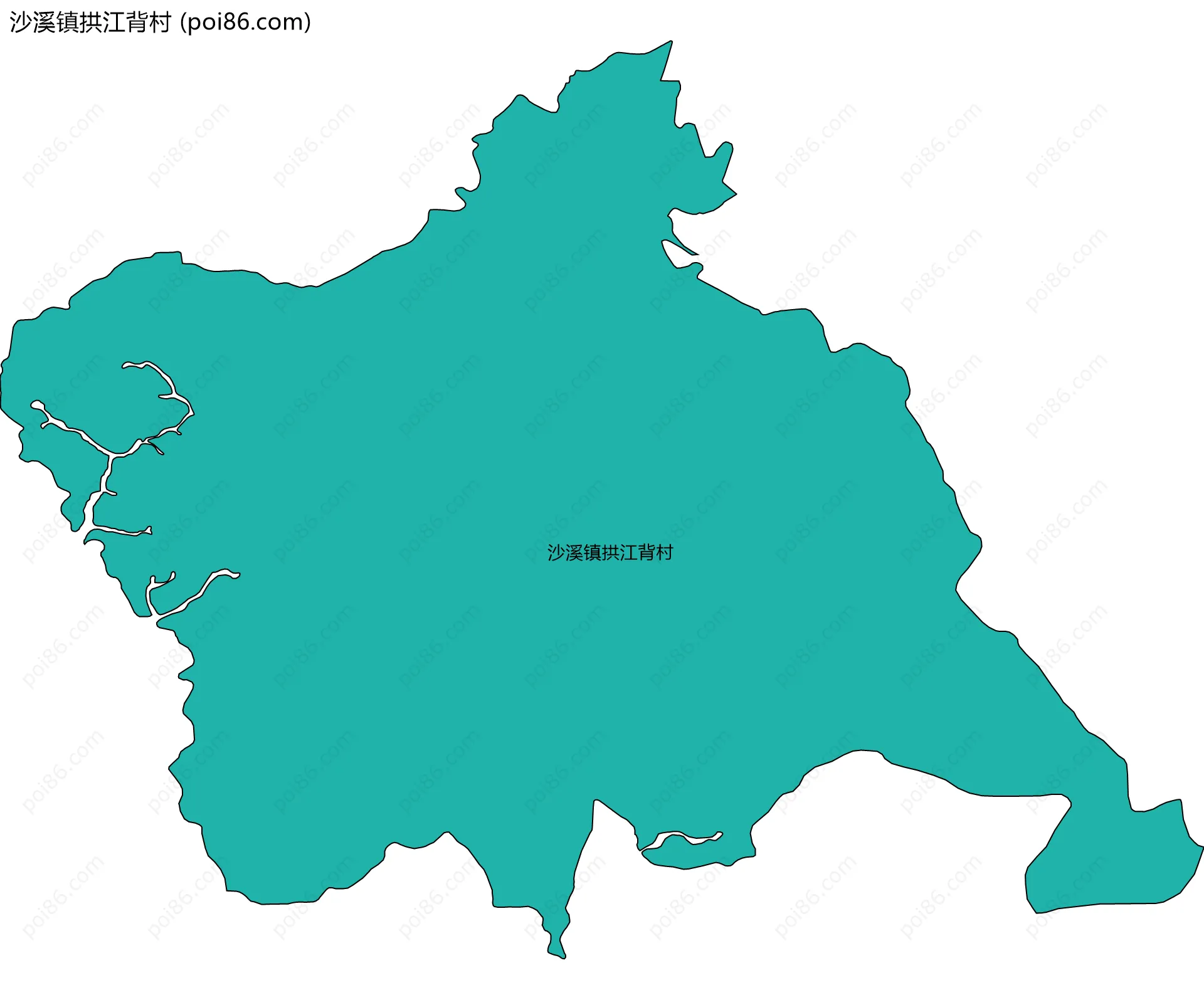 沙溪镇拱江背村边界地图