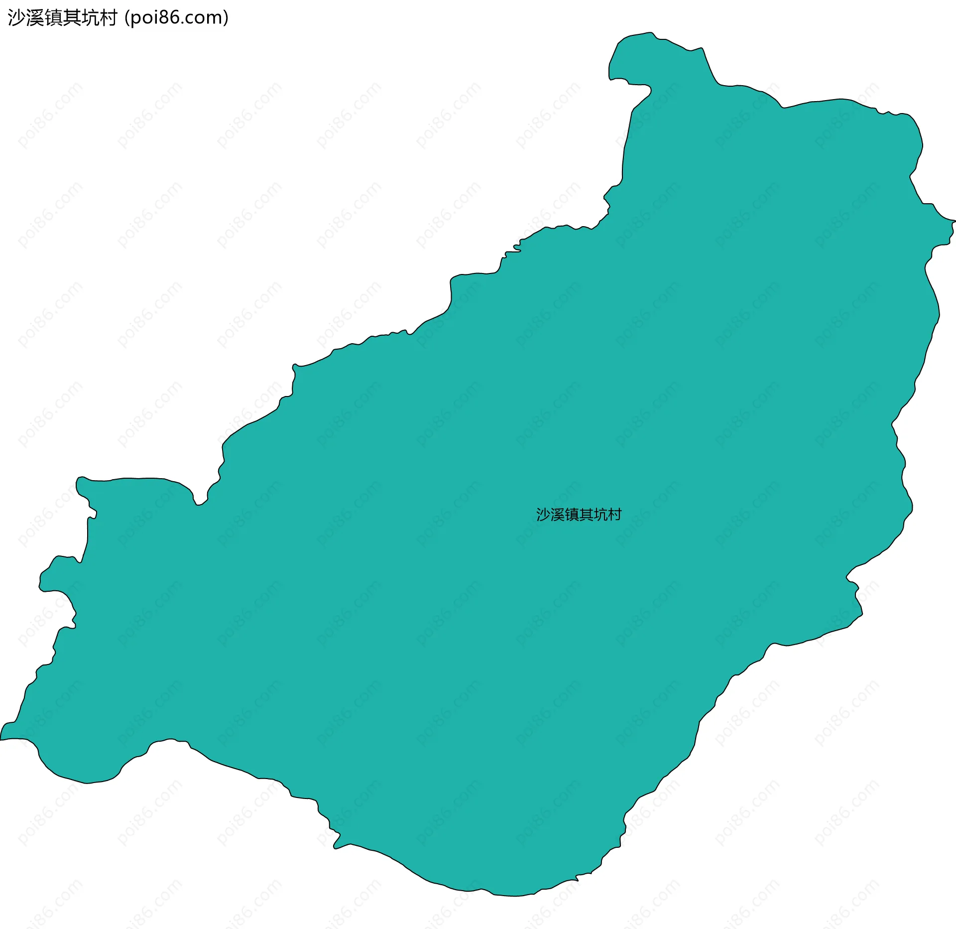 沙溪镇其坑村边界地图
