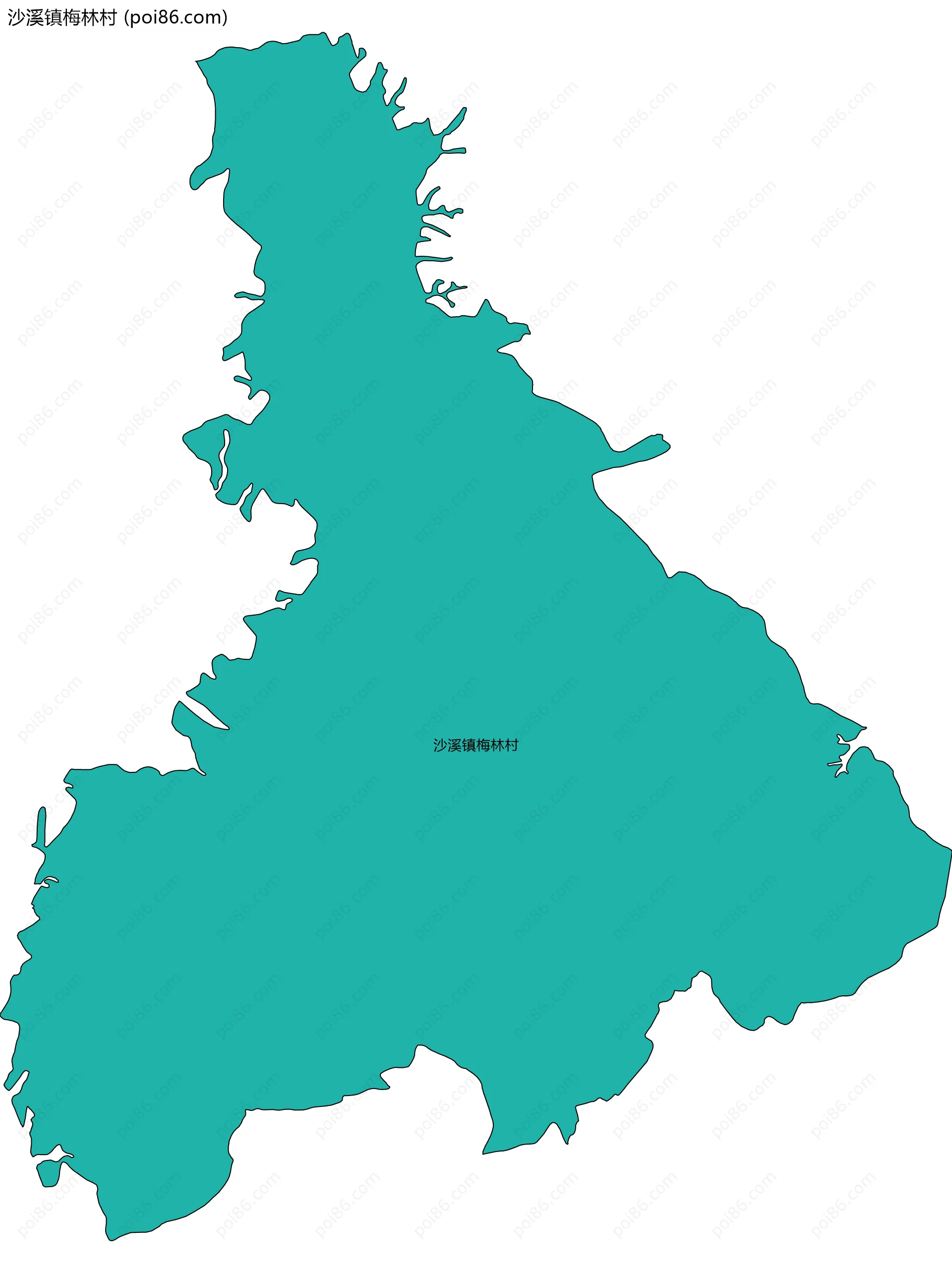 沙溪镇梅林村边界地图