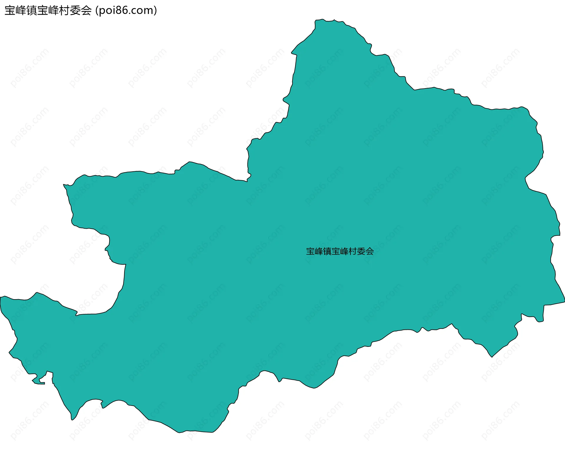 宝峰镇宝峰村委会边界地图