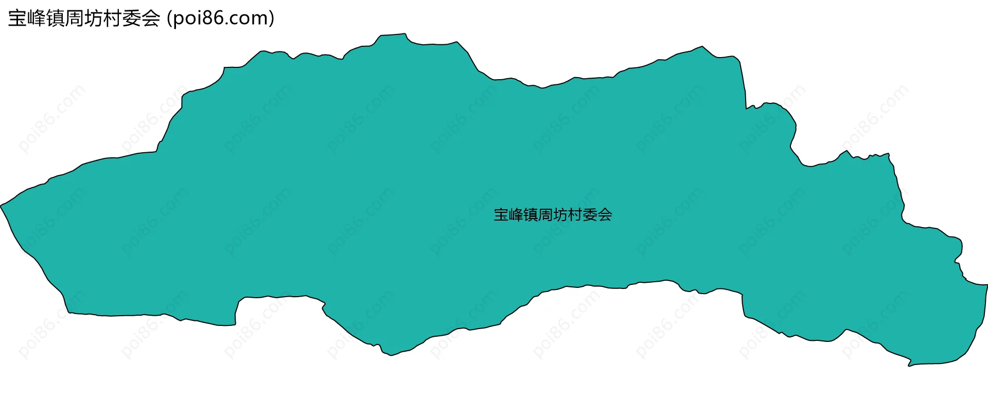 宝峰镇周坊村委会边界地图