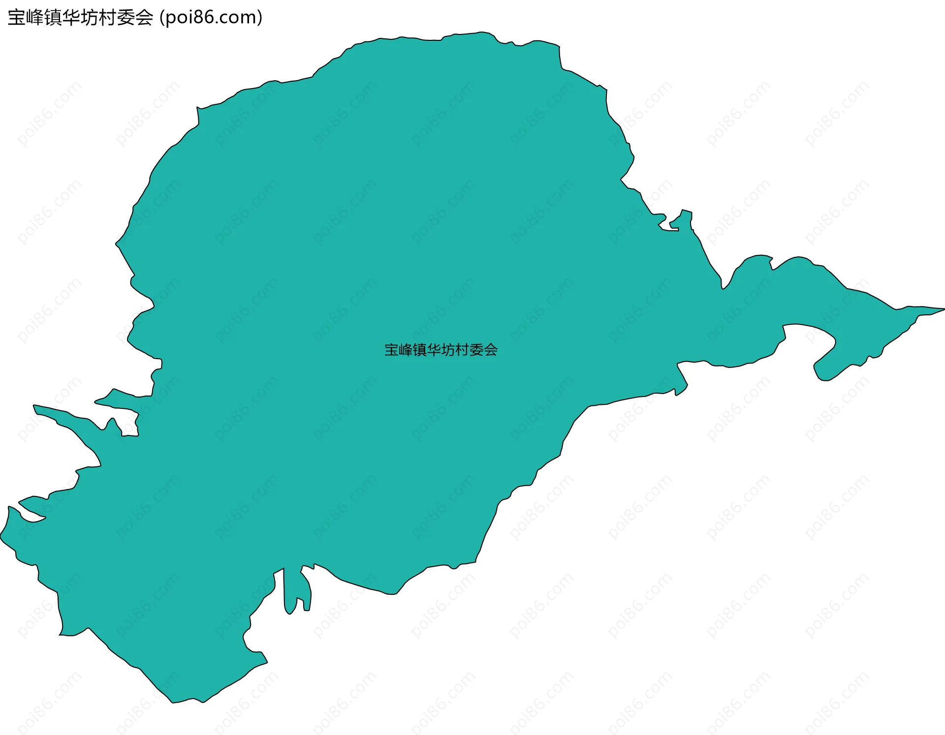 宝峰镇华坊村委会边界地图