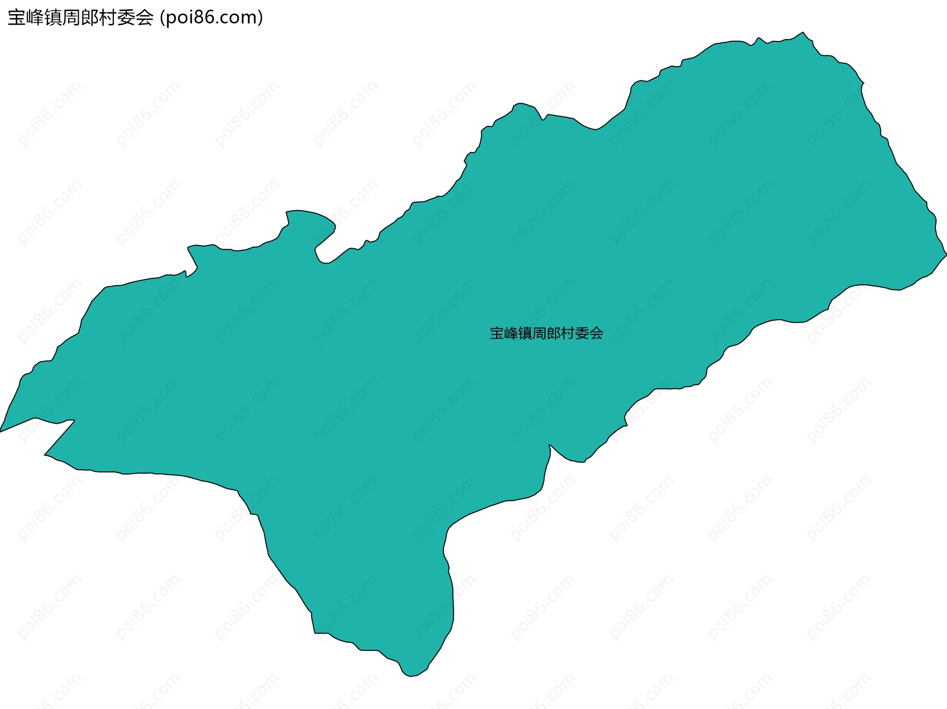 宝峰镇周郎村委会边界地图