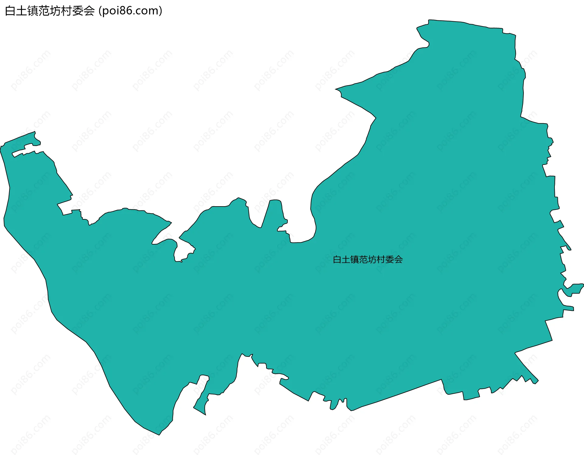 白土镇范坊村委会边界地图