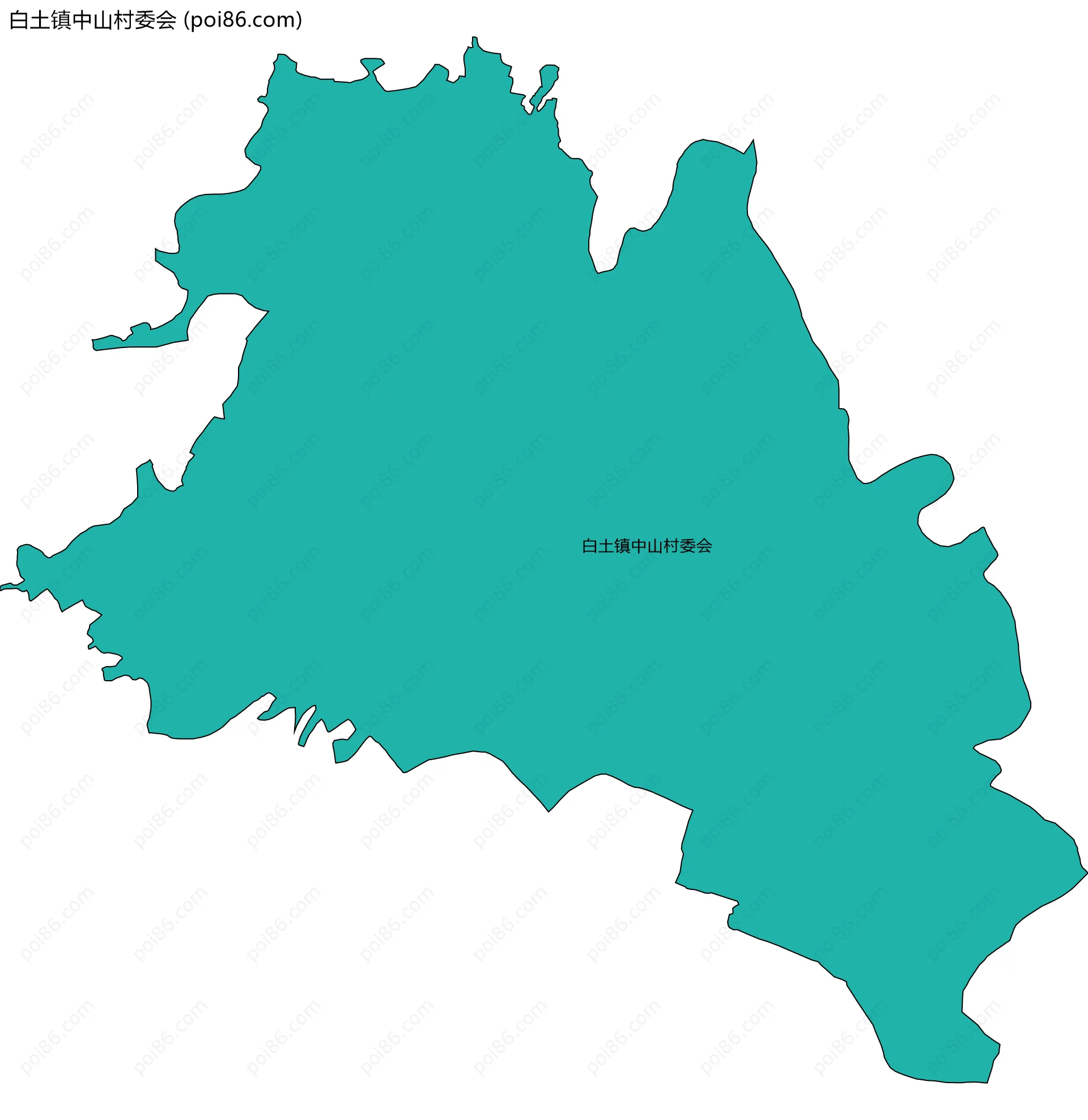 白土镇中山村委会边界地图