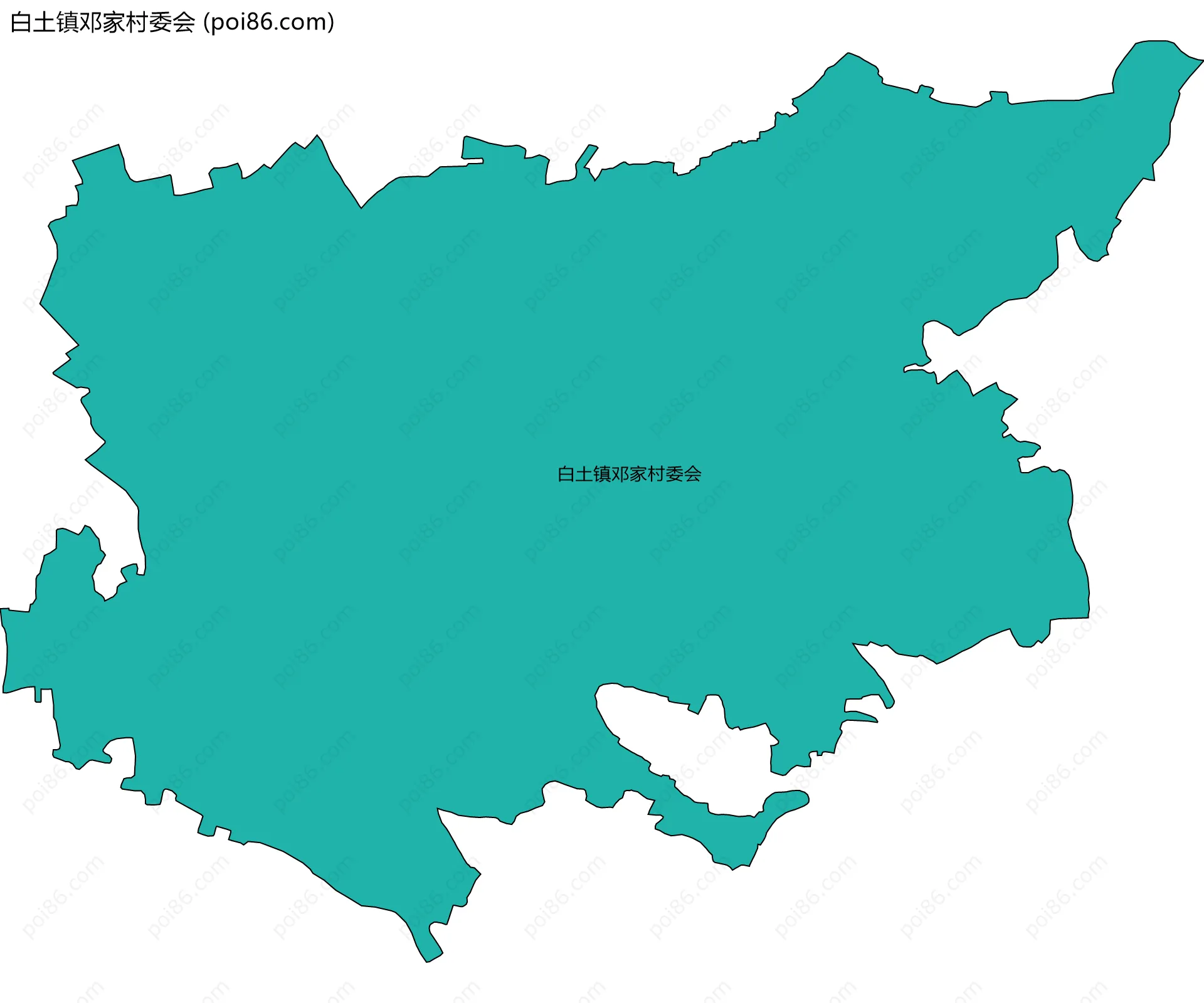 白土镇邓家村委会边界地图