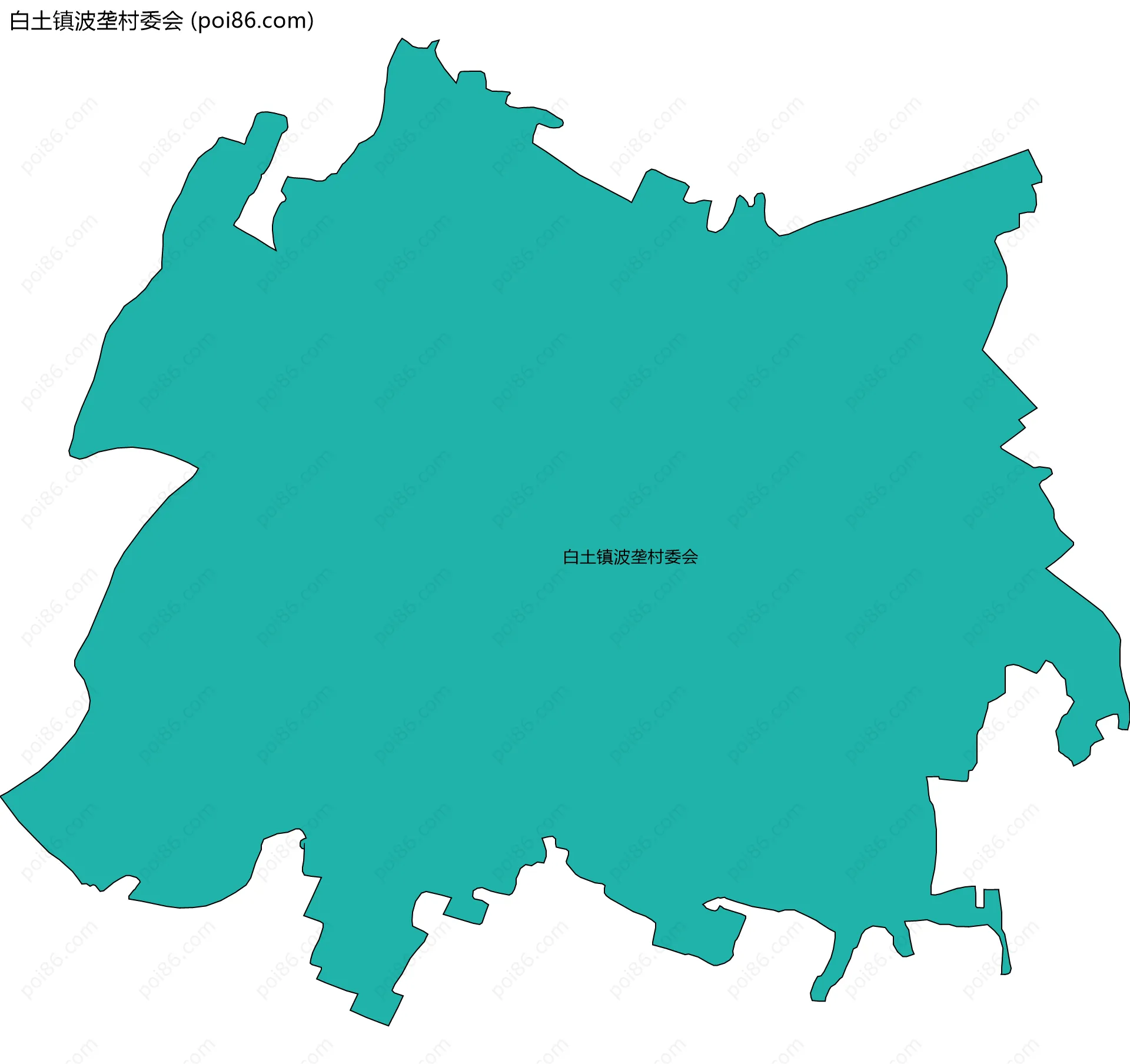 白土镇波垄村委会边界地图